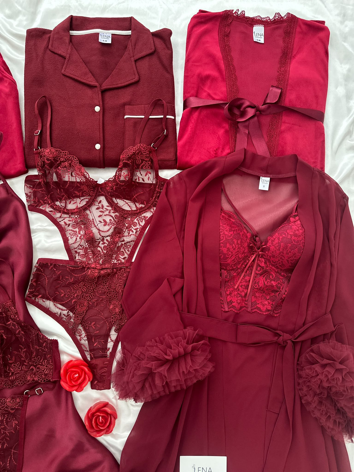 Bordo Excellent 11 Parça Lüks Çeyiz Seti
