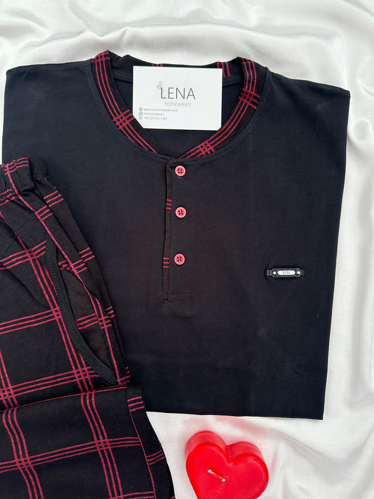 Forse Siyah Ekose Erkek Pijama Takımı