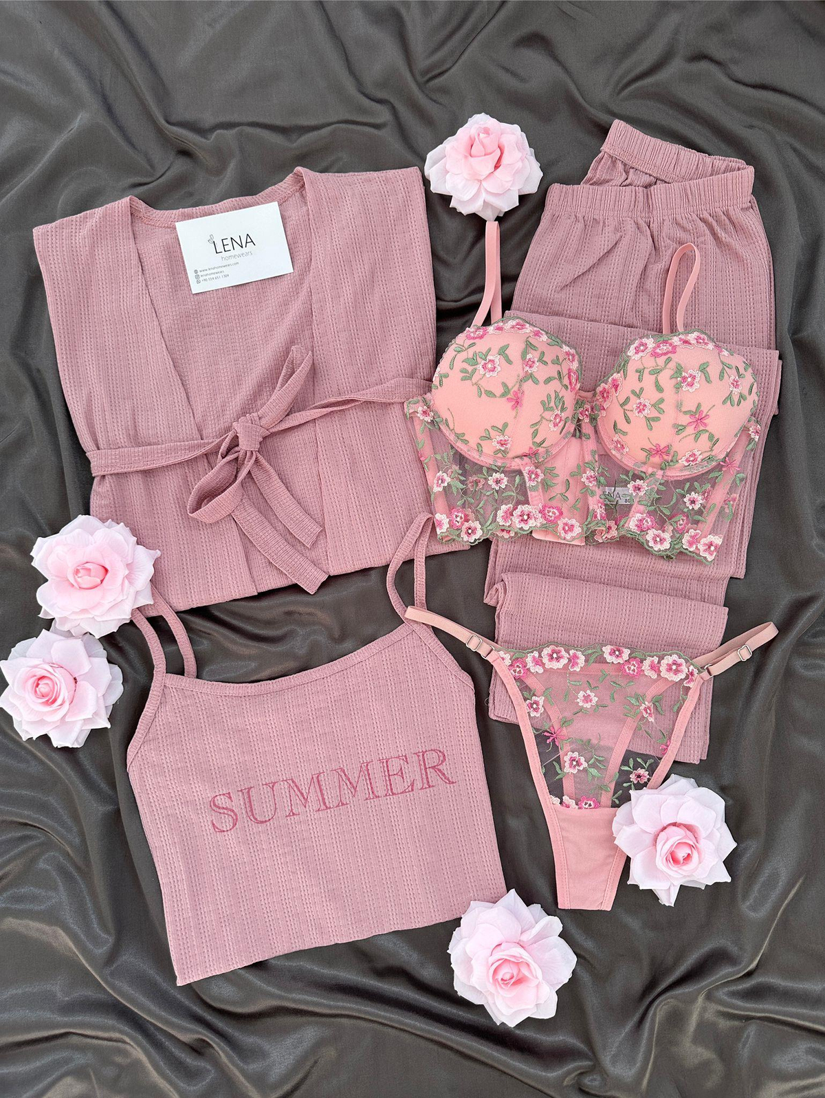 Glost Beşli Pijama & Çamaşır Set