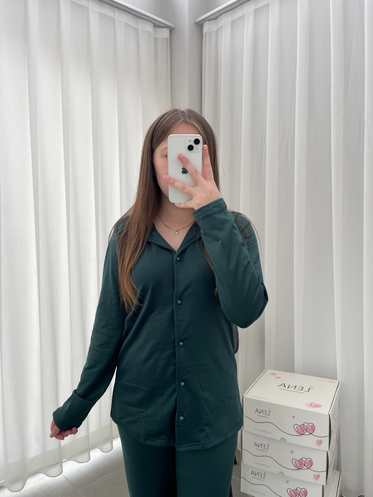 Kadın Zümrüt Sendy Uzun Kollu Pijama Takımı