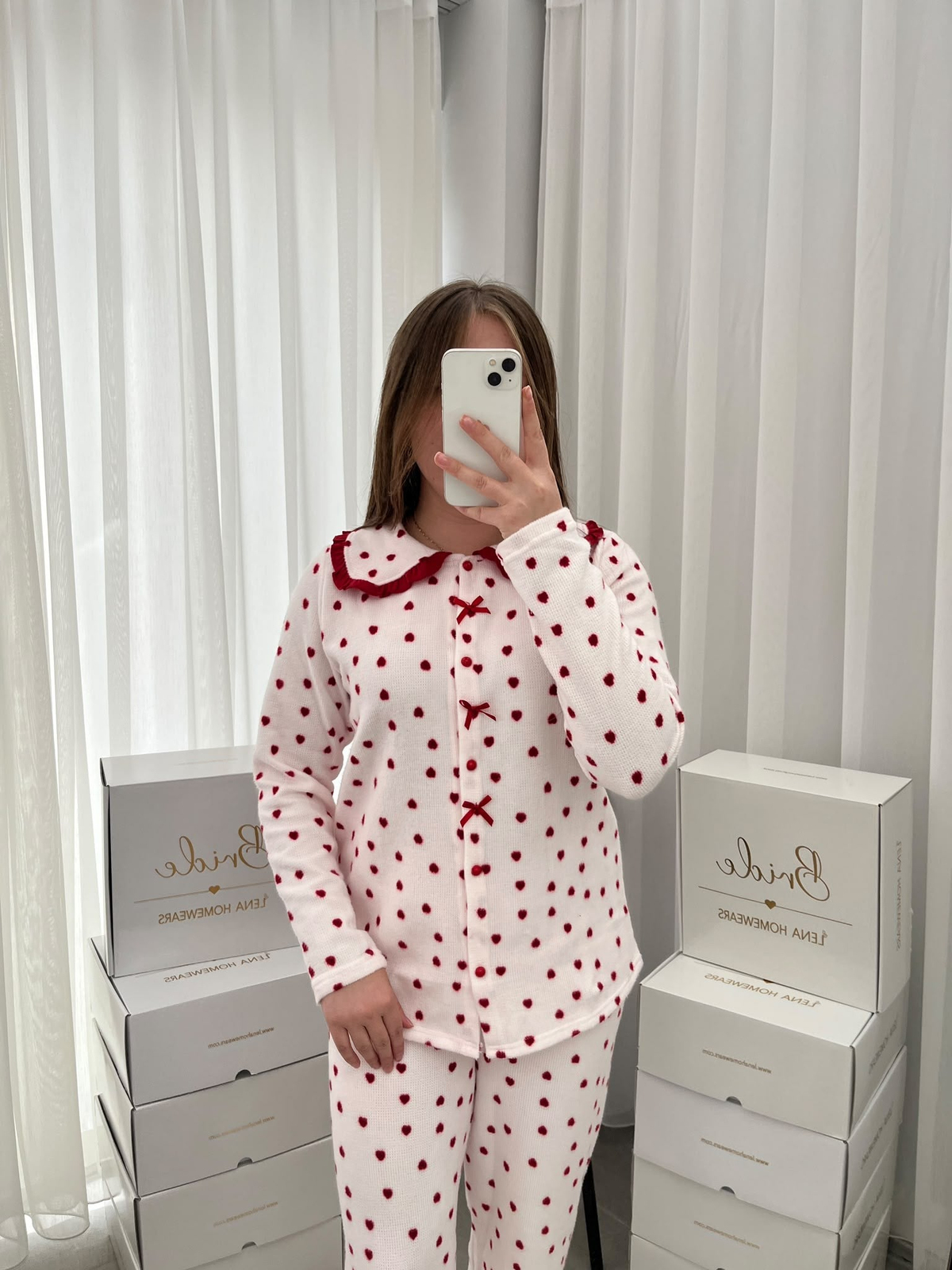 Kalpli Yaka Detaylı Waffle 4'lü Pijama Takımı 