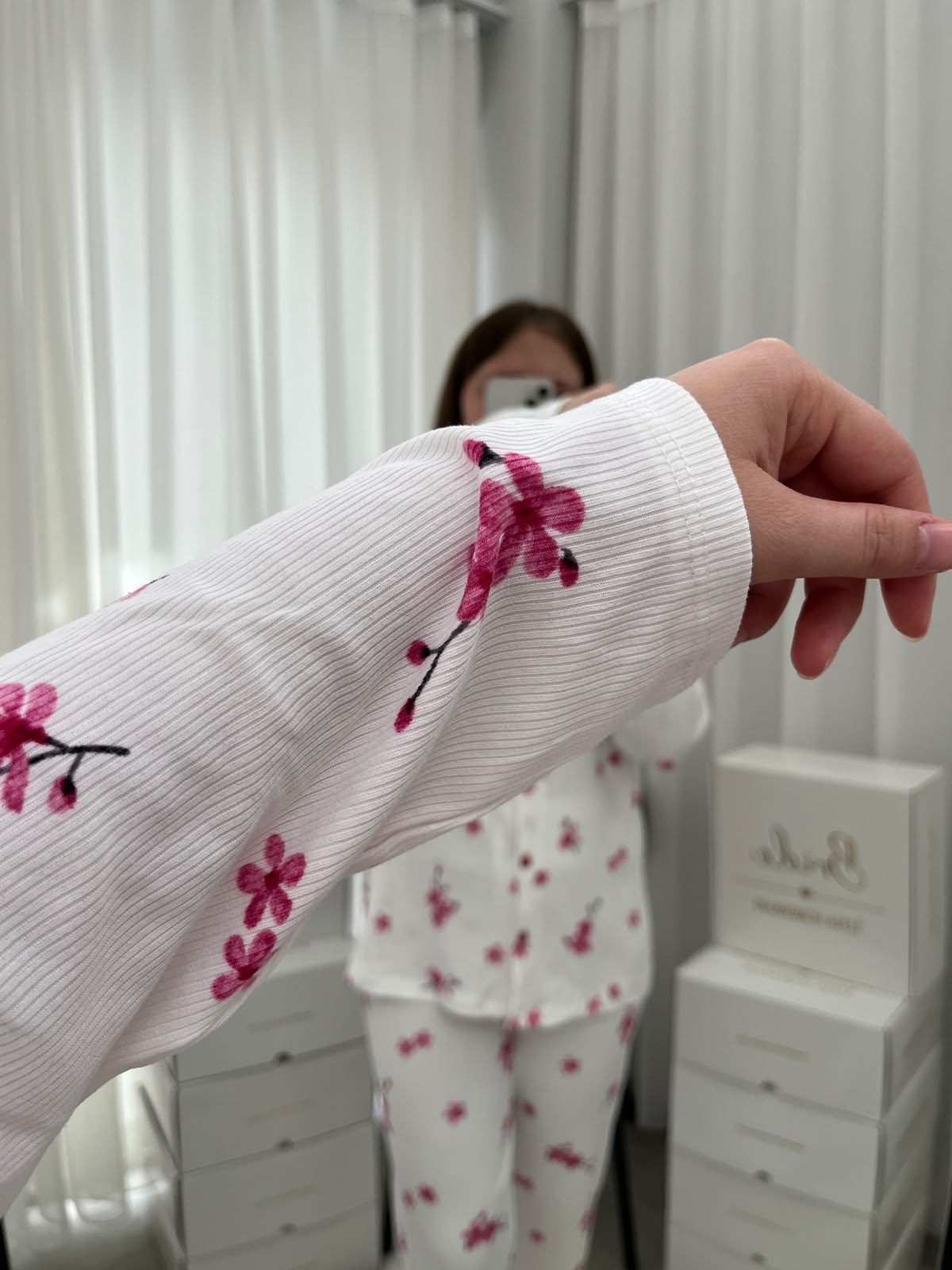 Kiraz çiçeği Uzun Kollu Berlin Pijama Takımı