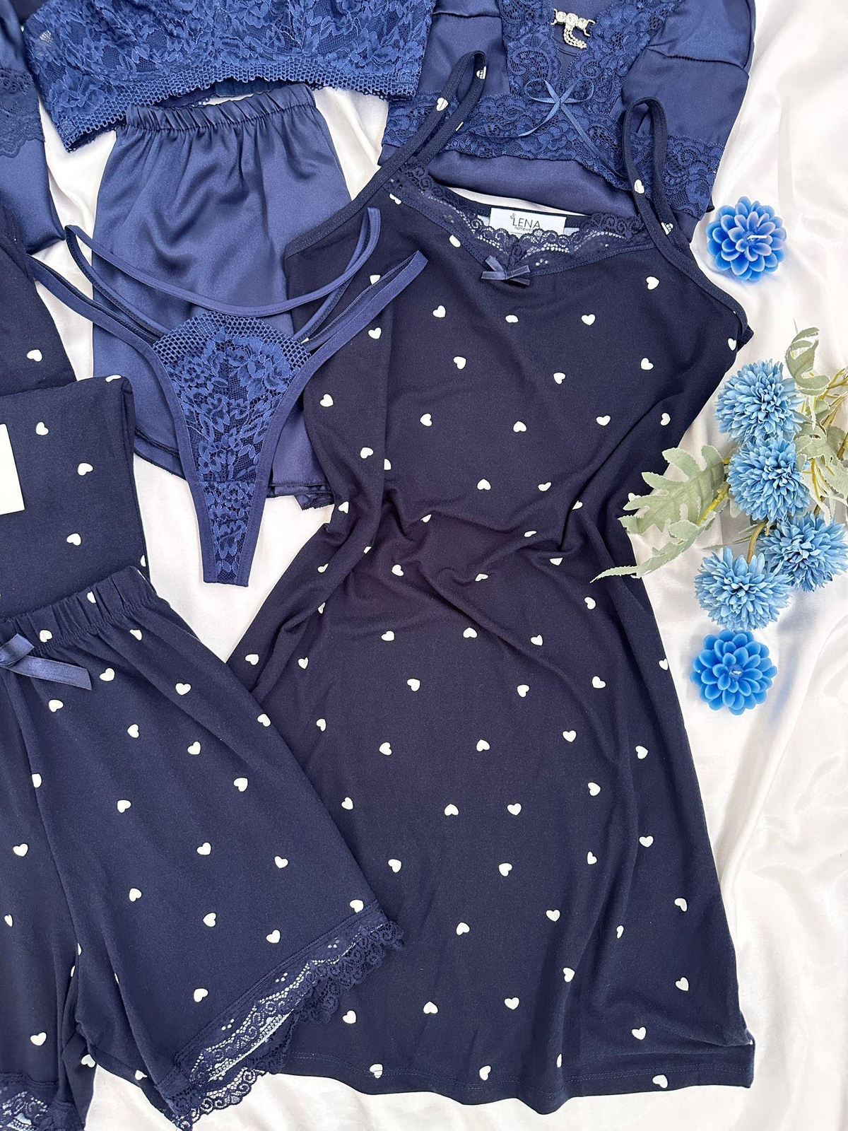 Lacivert Kalpler Serisi 11’li Dev Çeyiz Seti