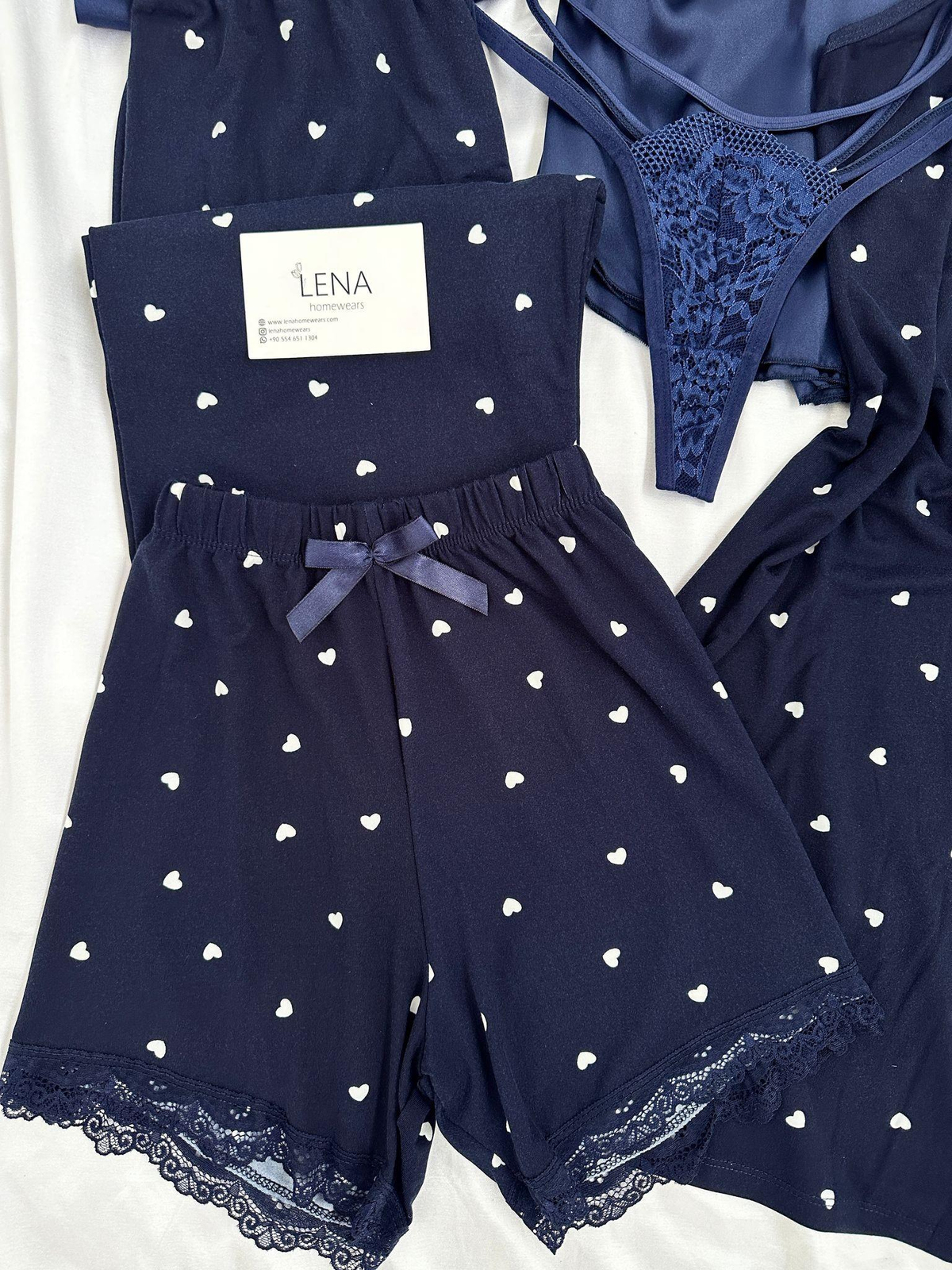 Lacivert Kalpler Serisi 11’li Dev Çeyiz Seti