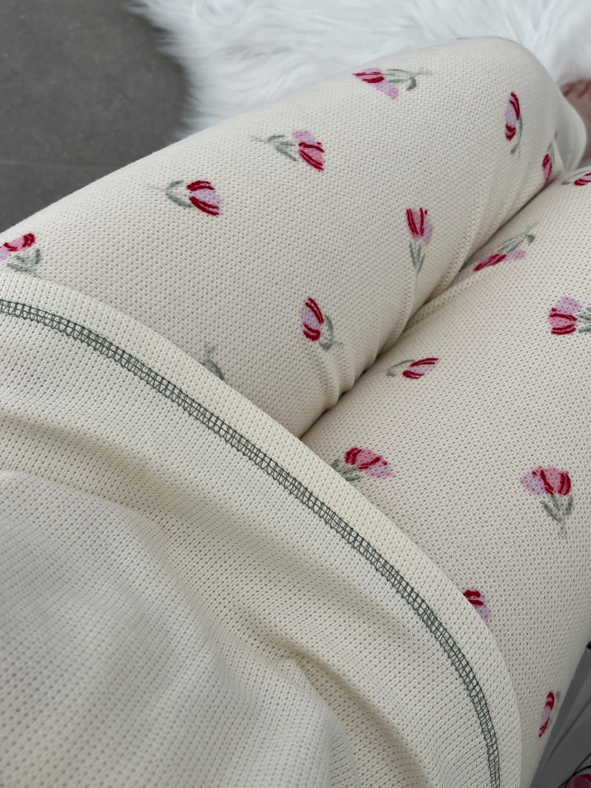 Lale Devri Waflle Pijama Takım 