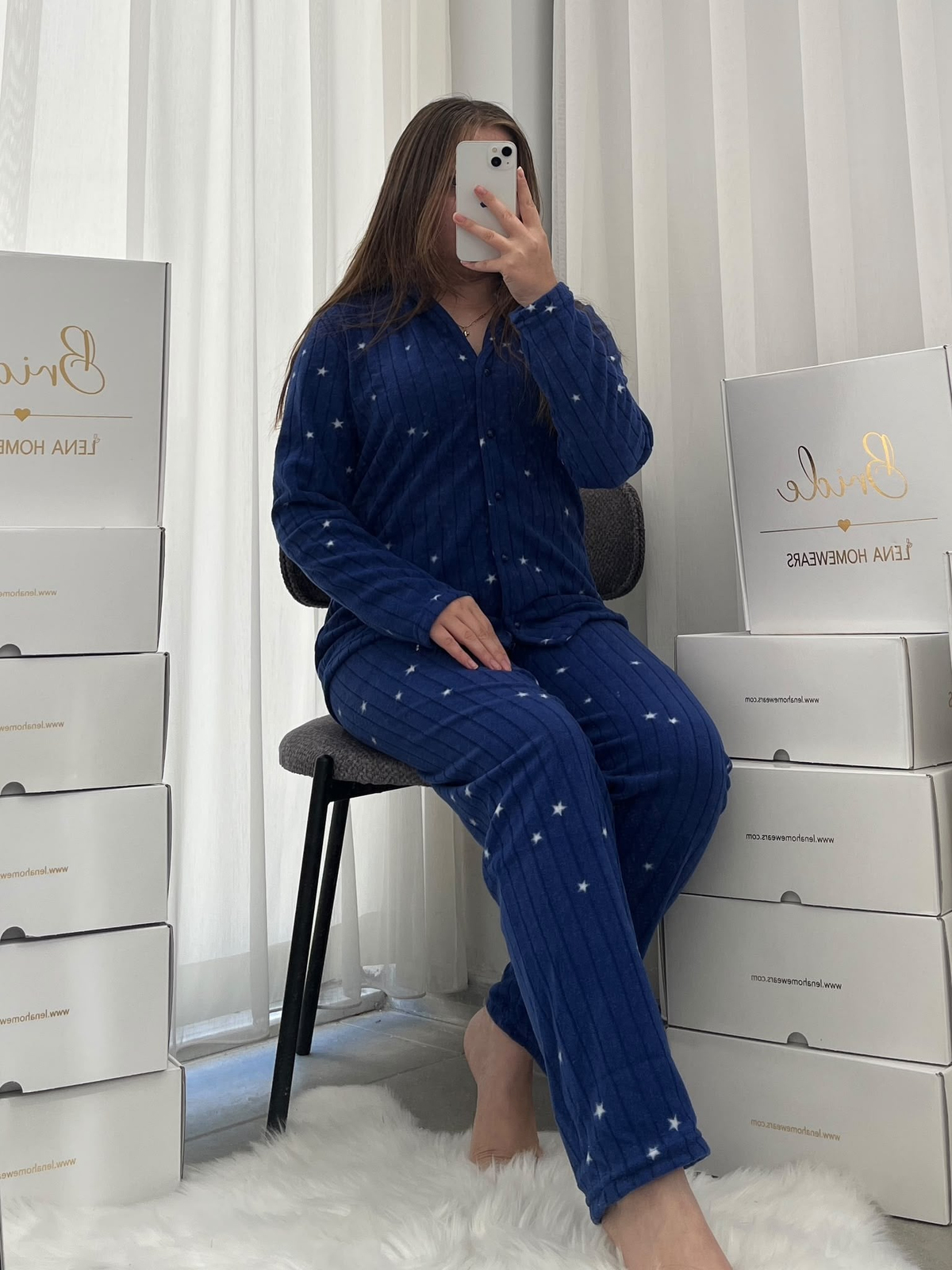 Larcivet Yıldızlı Polar Pijama Takımı