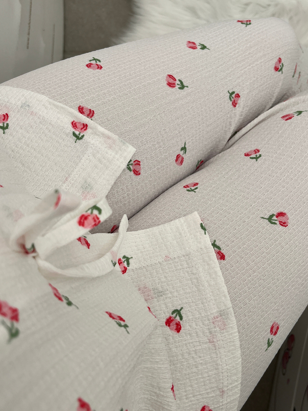 Laris Pembe Lale Bürümcük Pijama Takımı