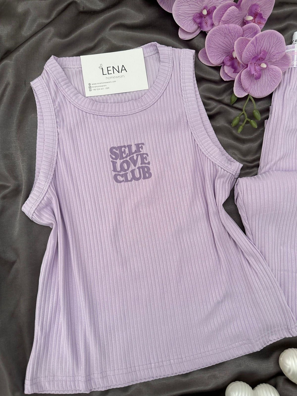Lila Miray Askılı Pijama Takımı