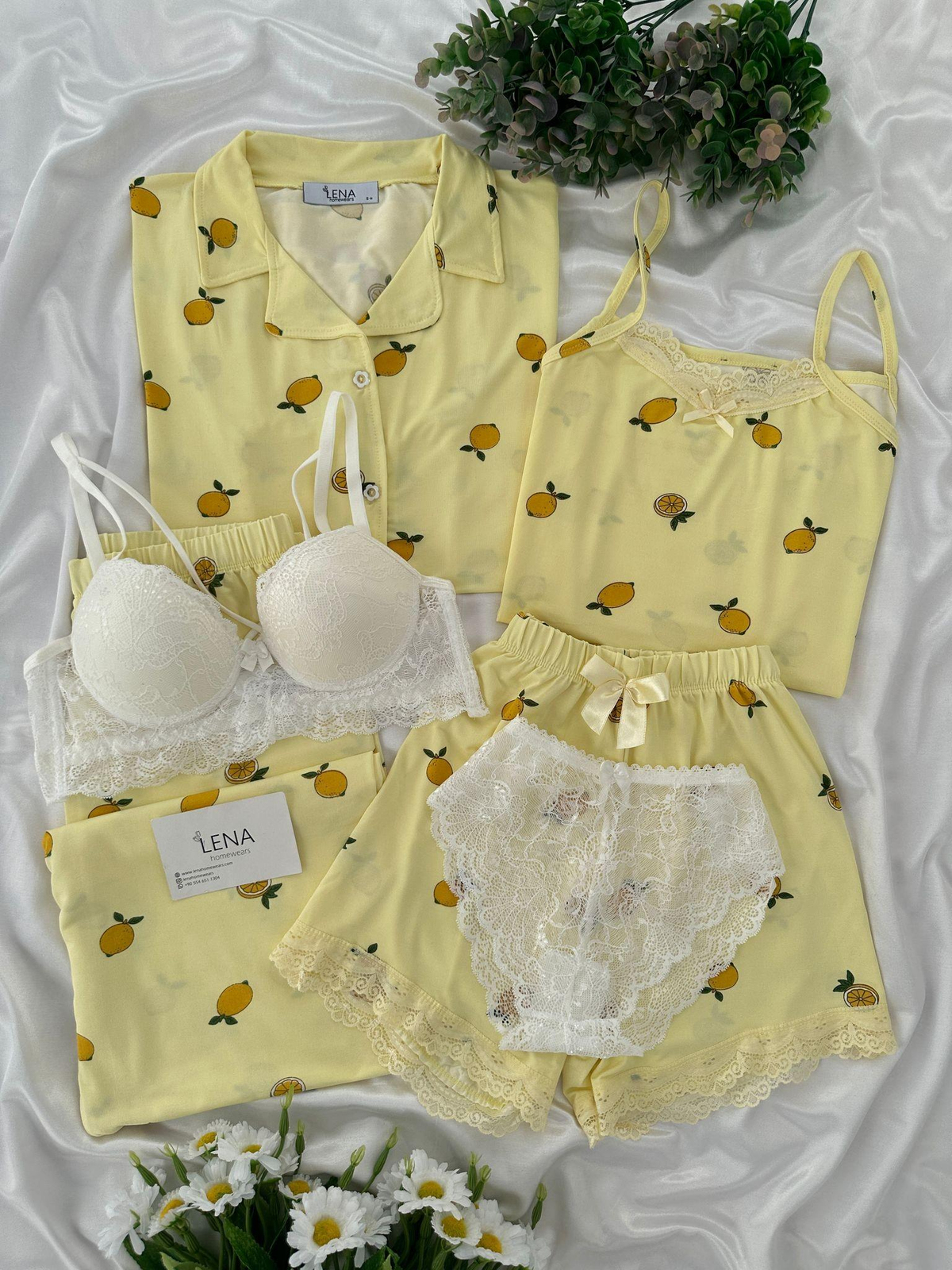 Limons 6'lı Parça Kısa Kollu Pijama Seti