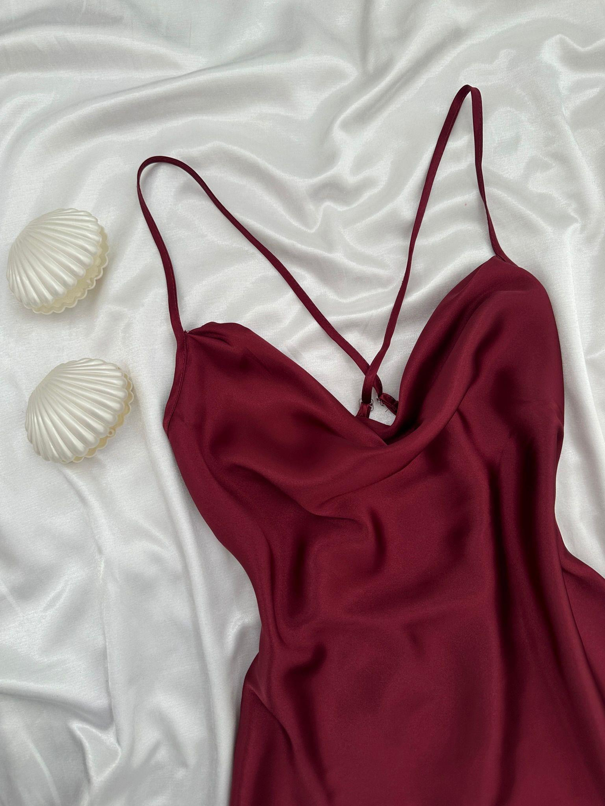 Luxury Chane Bordo ikili Gecelik & Sabahlık Takımı 