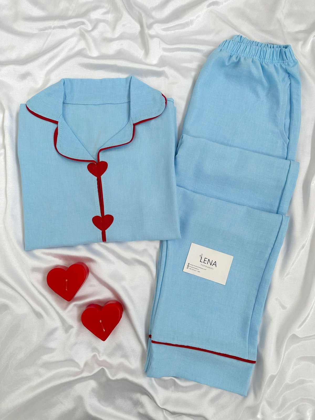 Mavi Kalbim Sende Pijama Seti