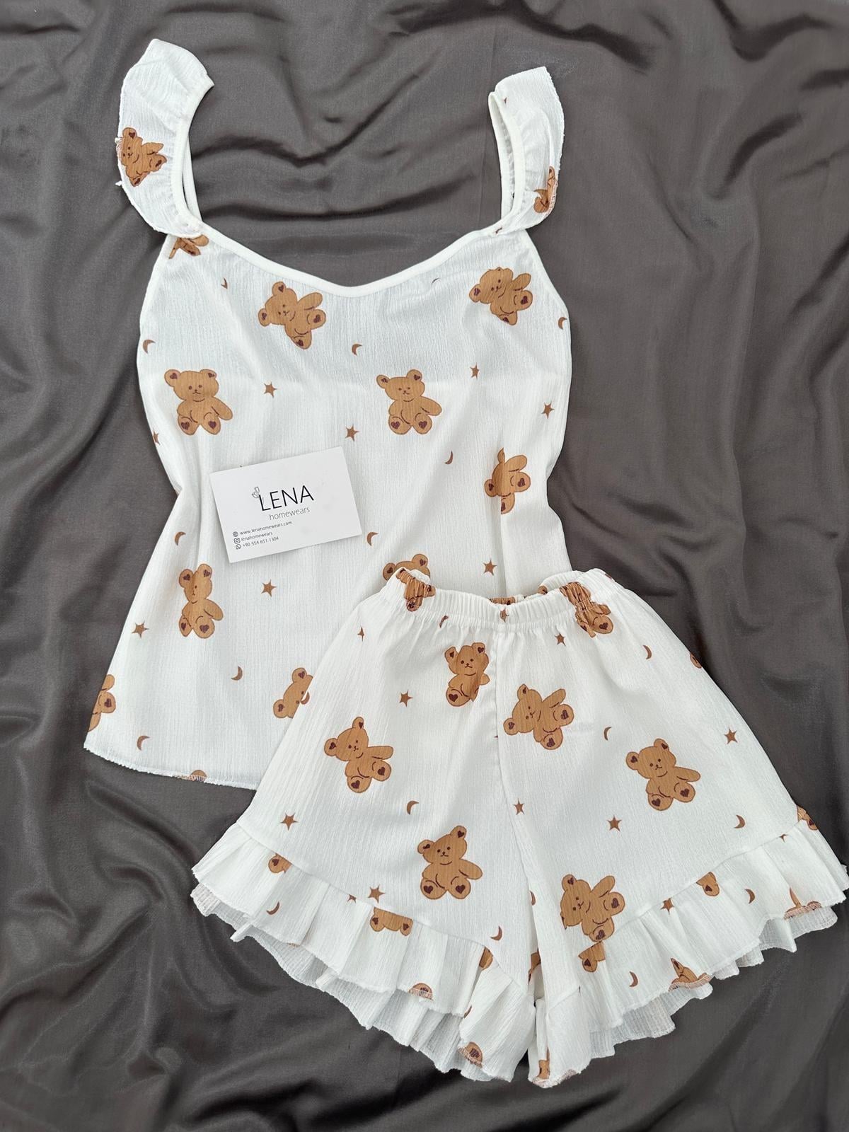 Mini Tedy Şortlu Pijama Takımı 