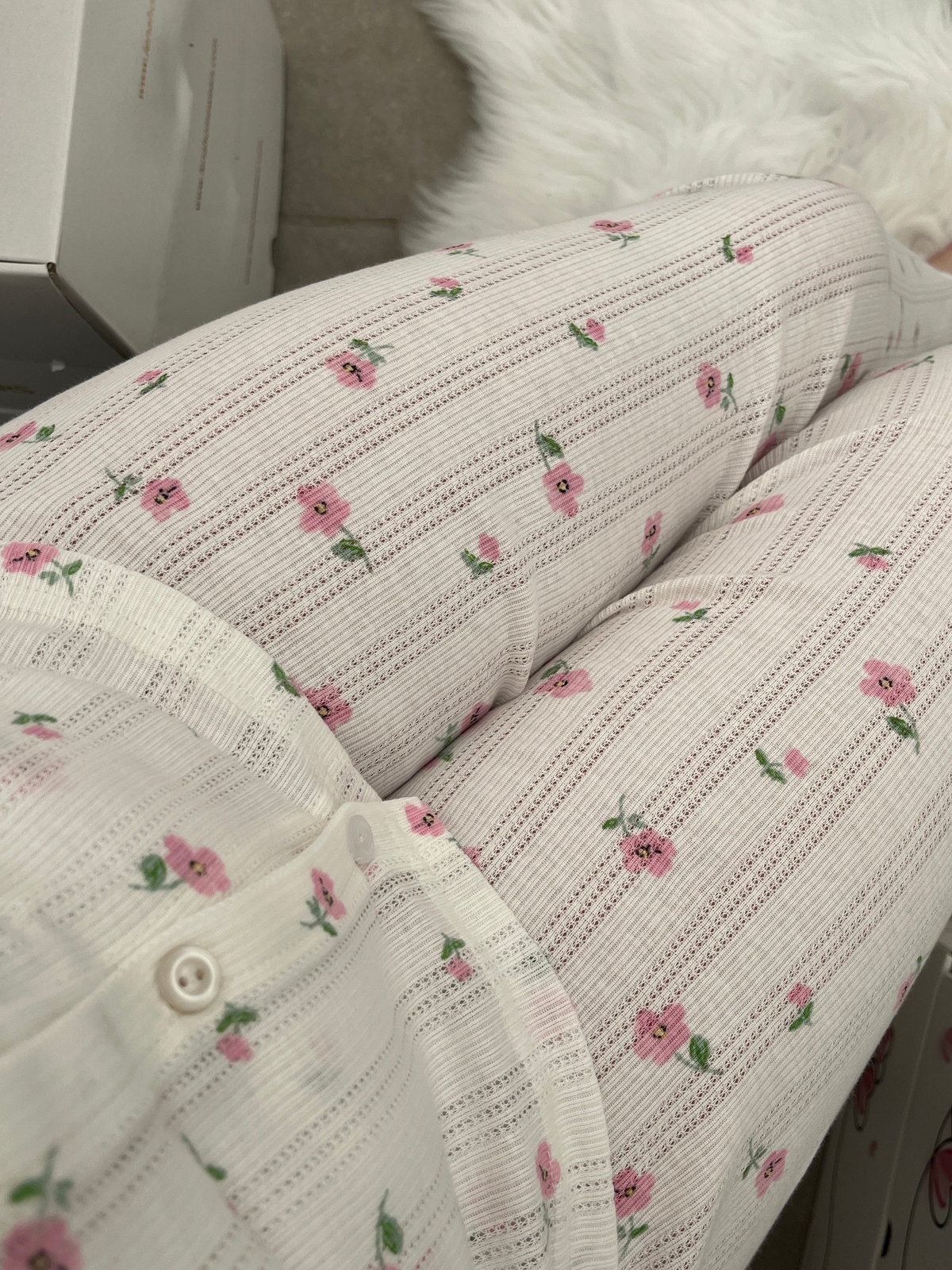 Pembe Gül 4'lü Pamuk Pijama Takım