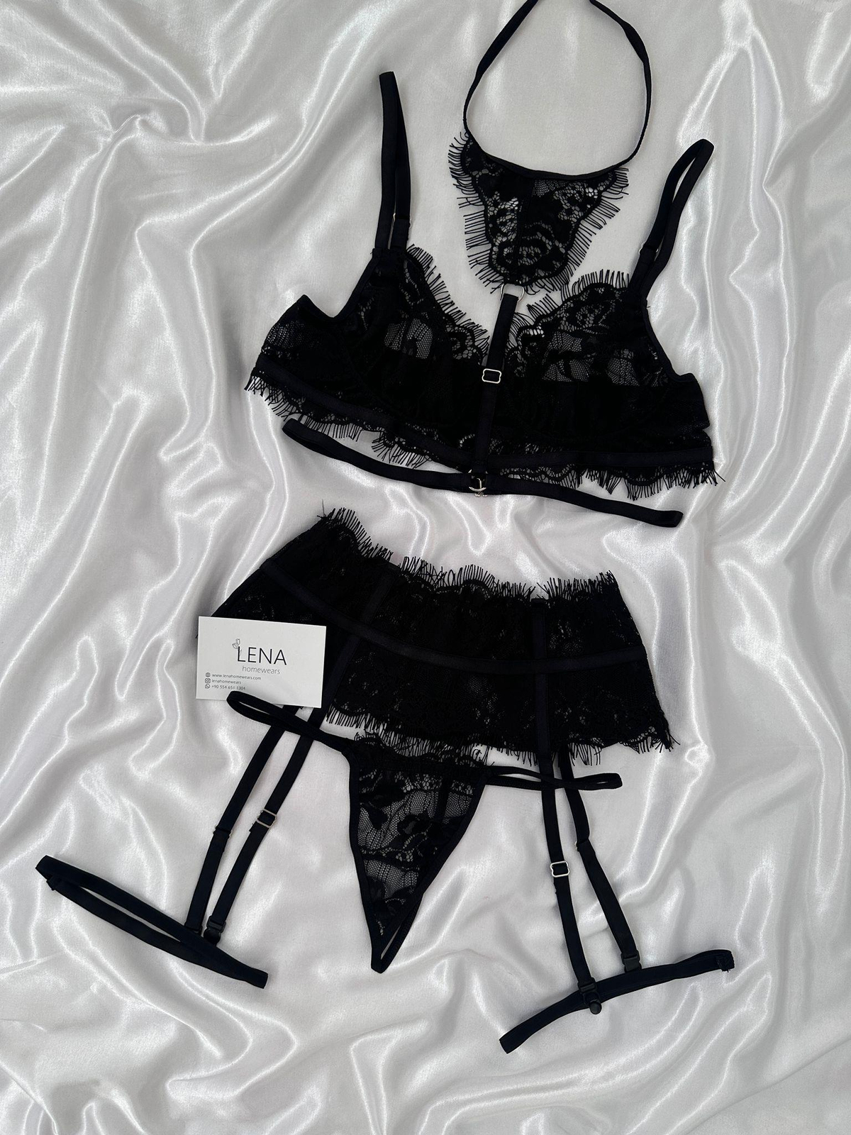 Premium Siyah Jartiyer Takımı