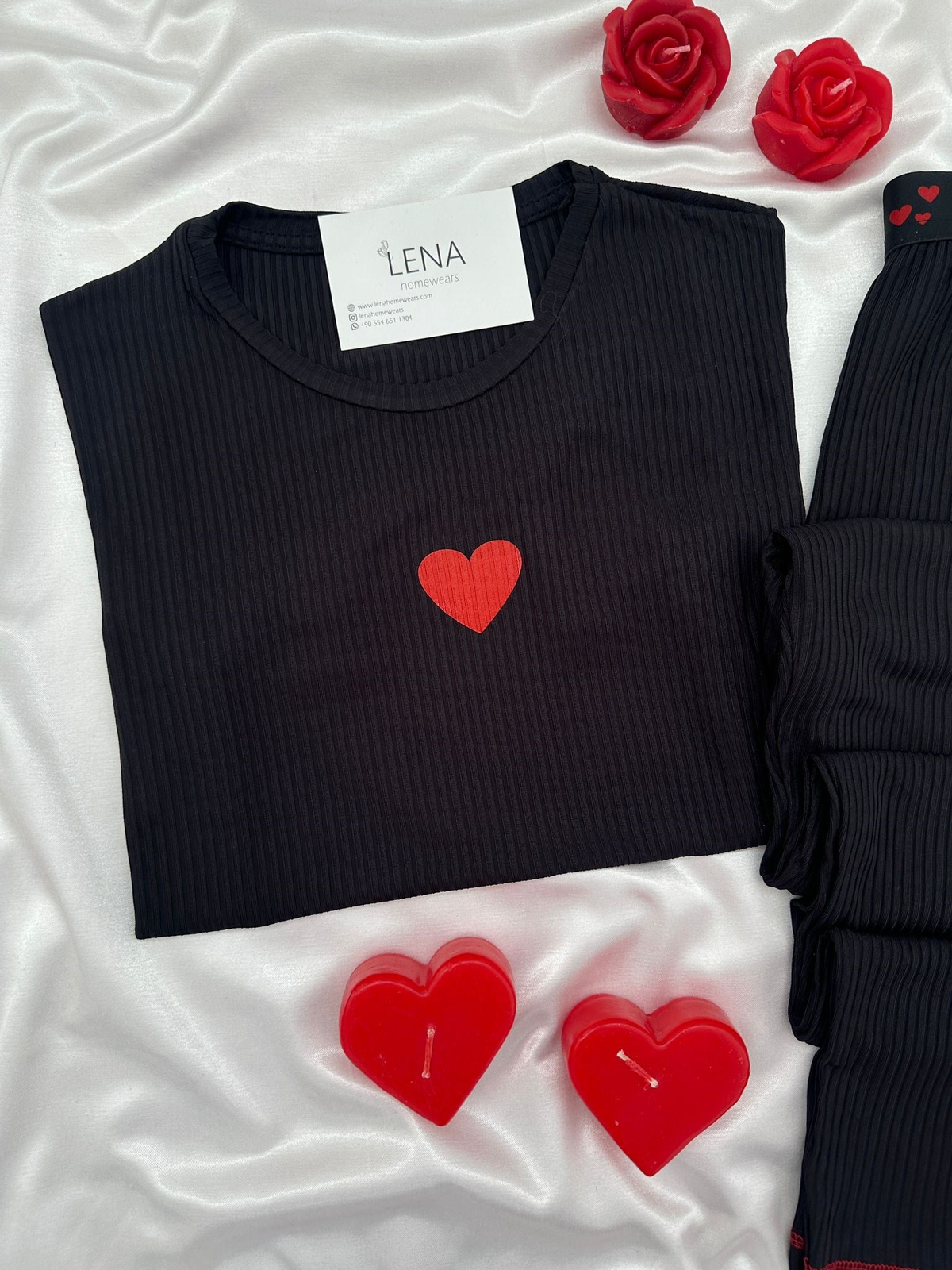 Siyah Miray Askılı Pijama Takımı