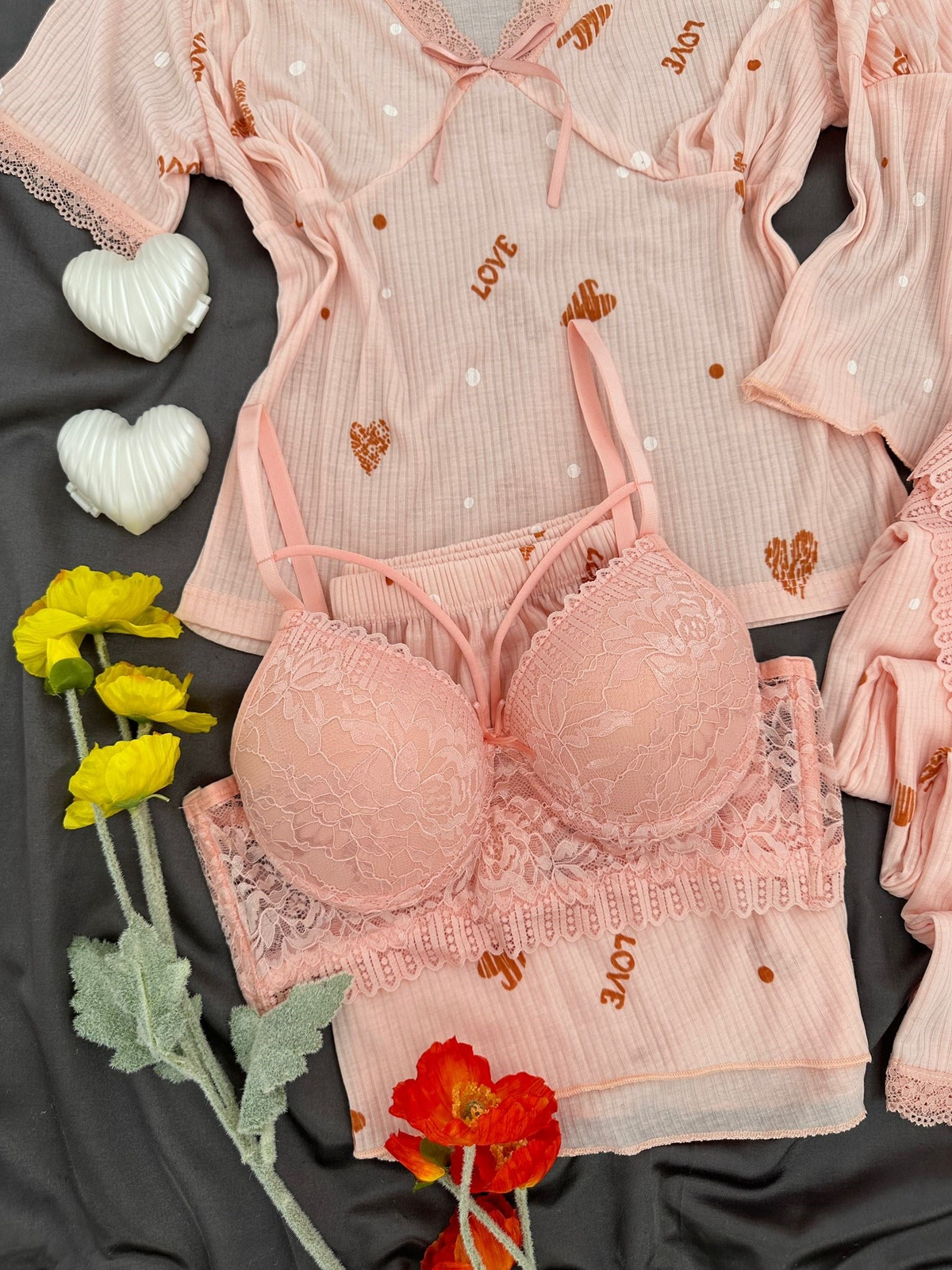Somon Love 6'lı Pijama & Çamaşır Seti