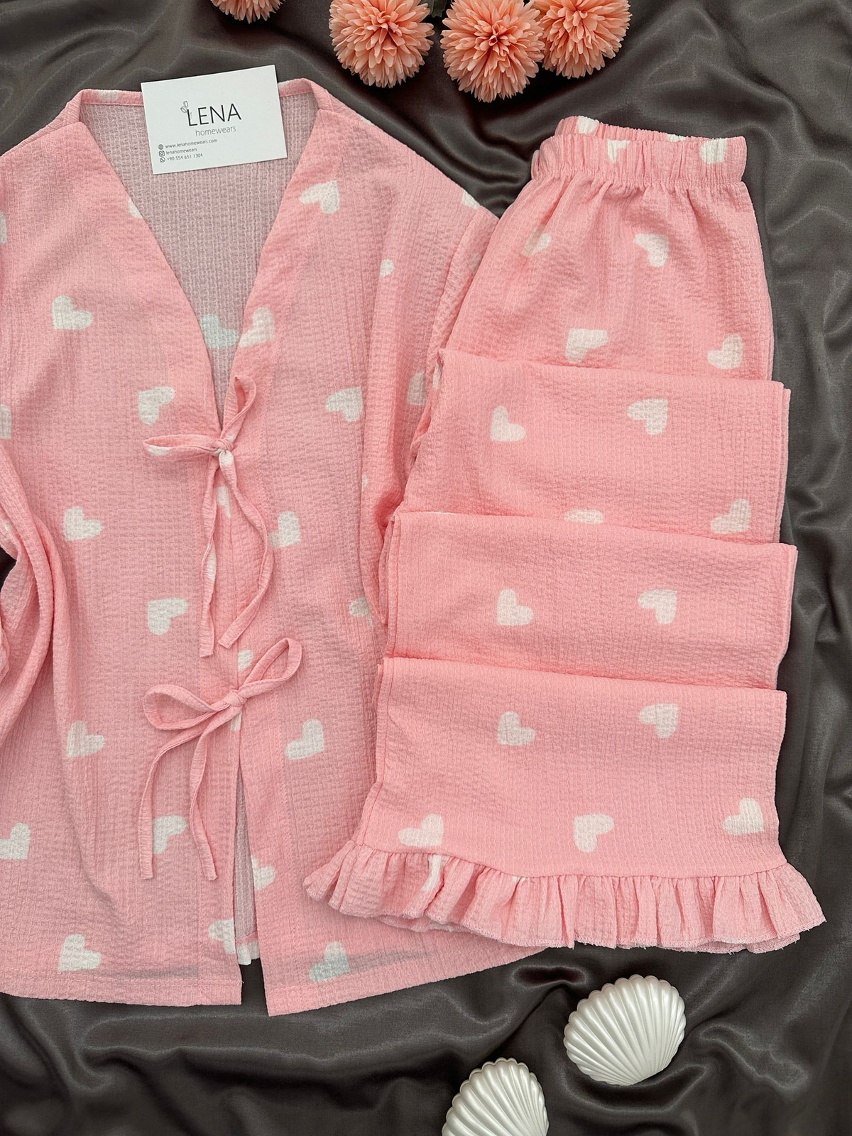 Twity Somon Kalp Bürümcük Pijama Takımı