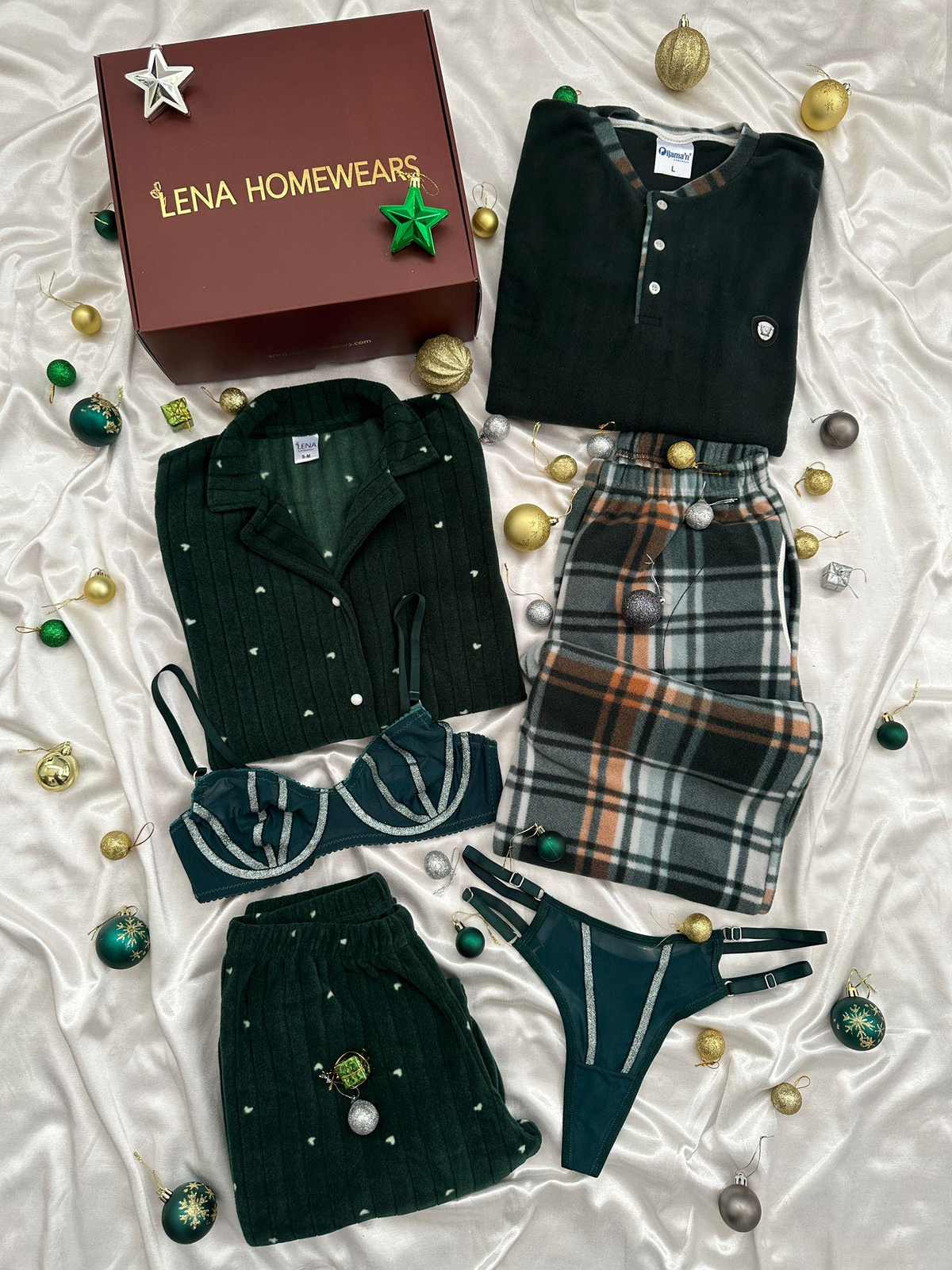 Yılbaşı Yeşil Çift Hediye Kutusu