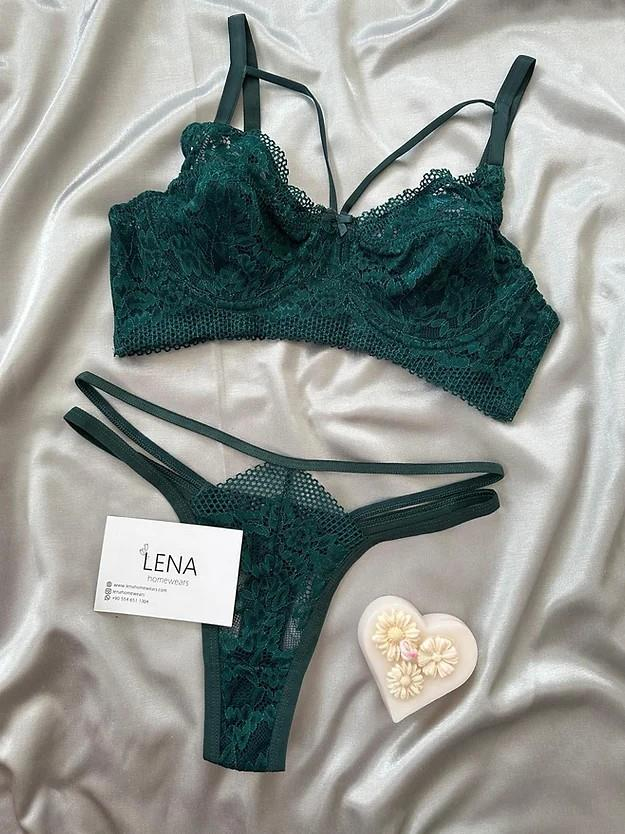 Zümrüt Yeşili Bralet Takımı