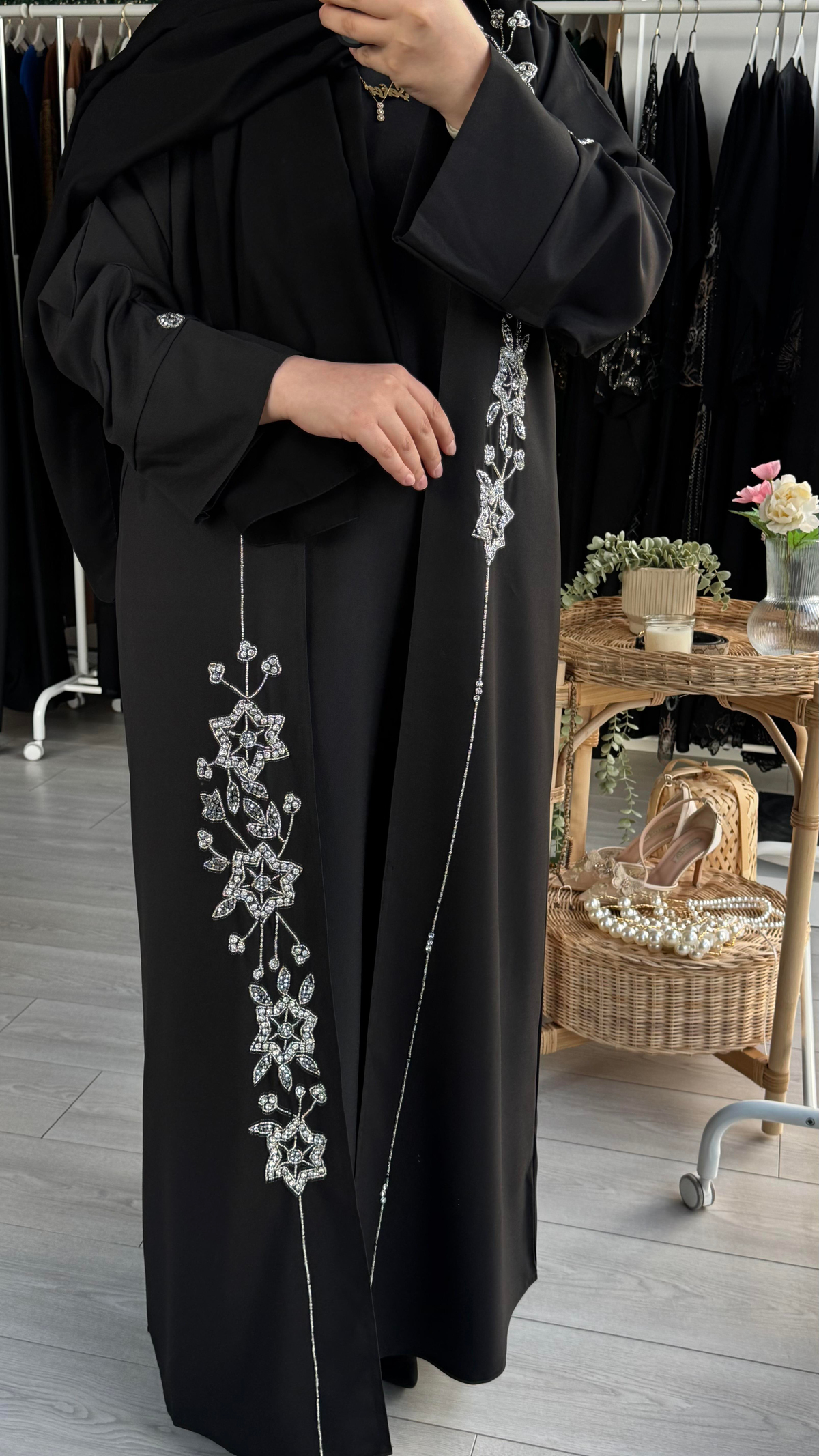3'lü takım içlik şal abaya standart beden 36-48 arası uyumlu 