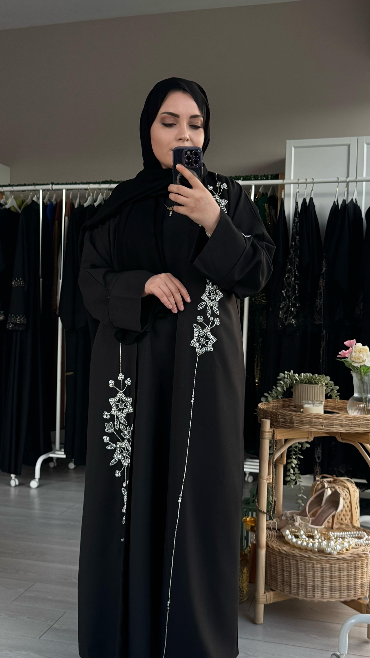 3'lü takım içlik şal abaya standart beden 36-48 arası uyumlu 