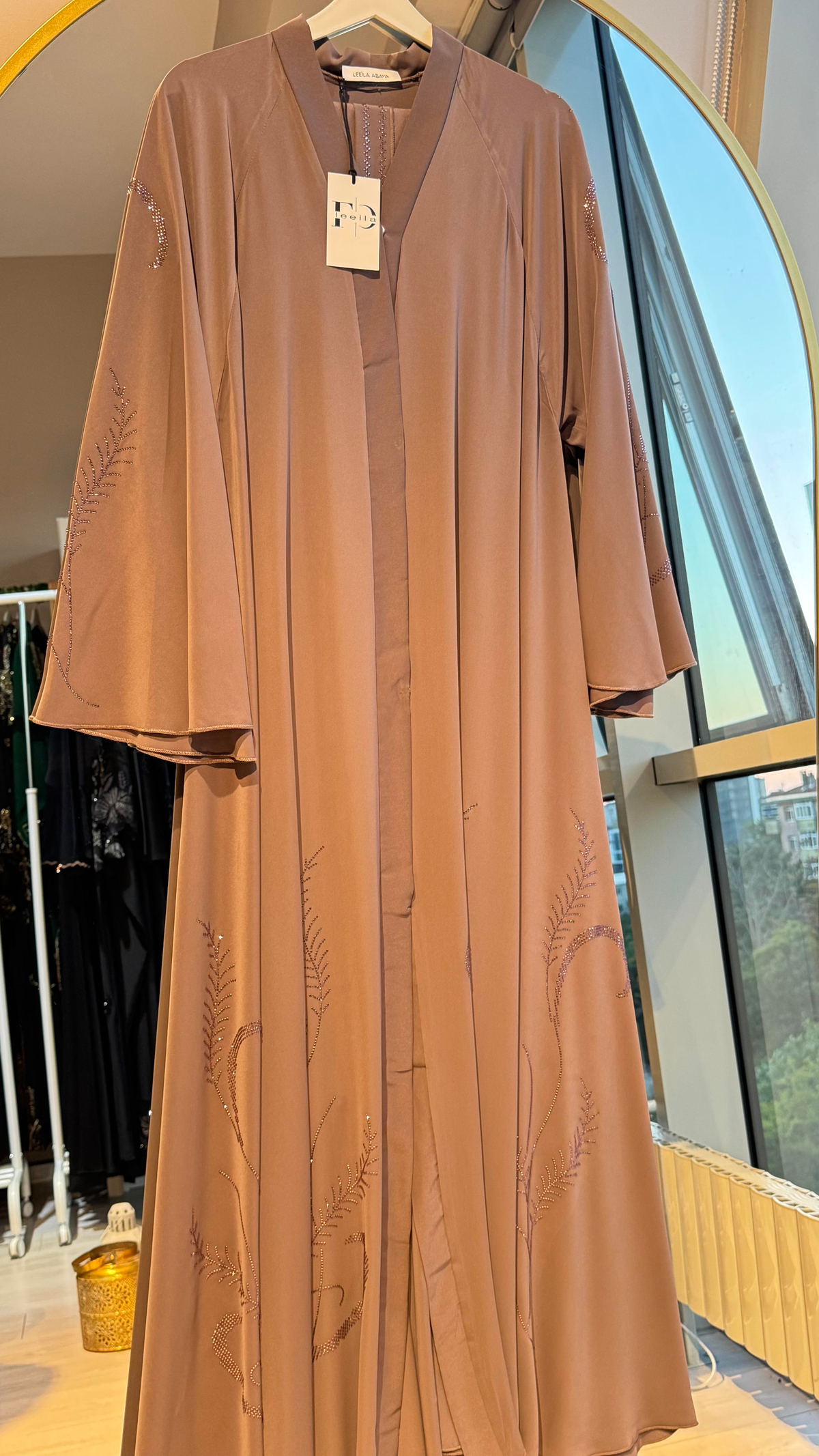 3'lü takım kuşak şal abaya