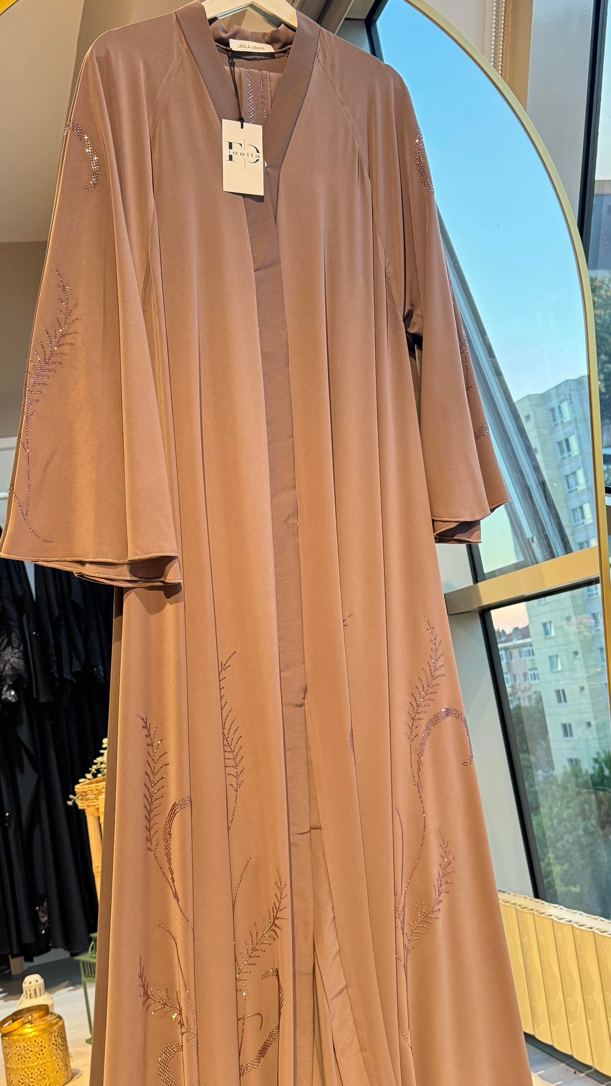 3'lü takım kuşak şal abaya