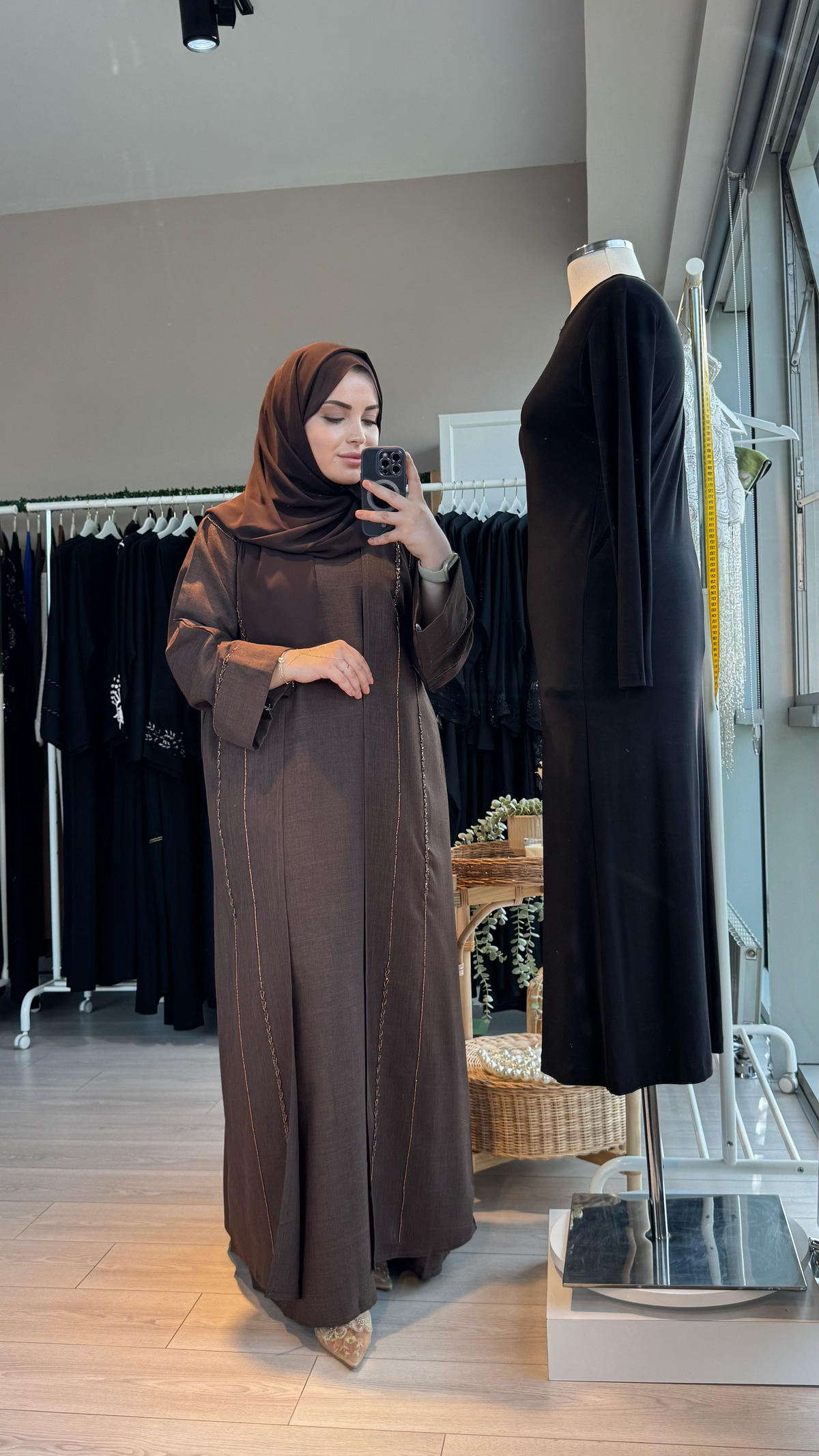 Içlik şal abaya keten kumaş el işçiliği
