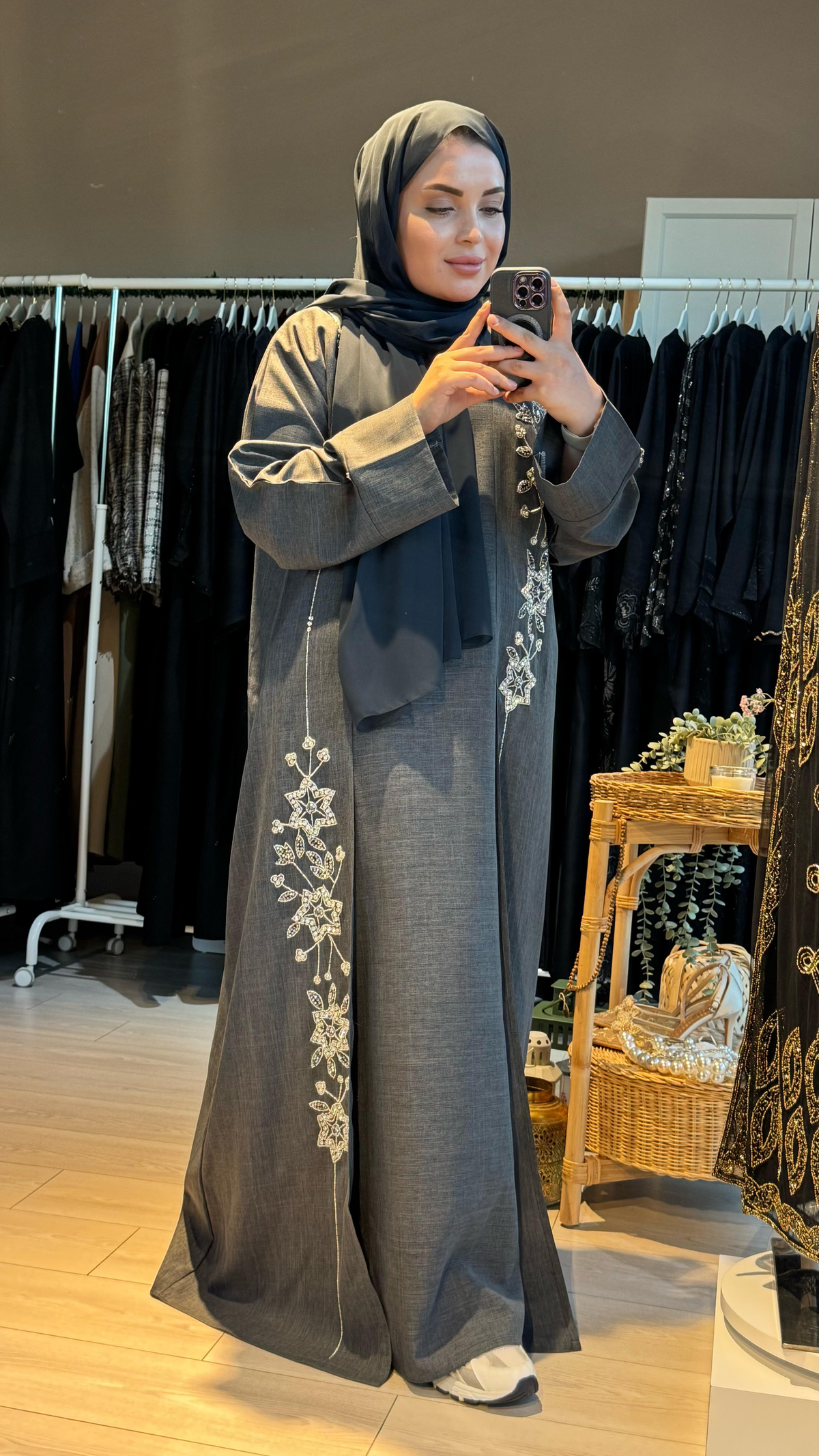 Içlik şal abaya keten takım