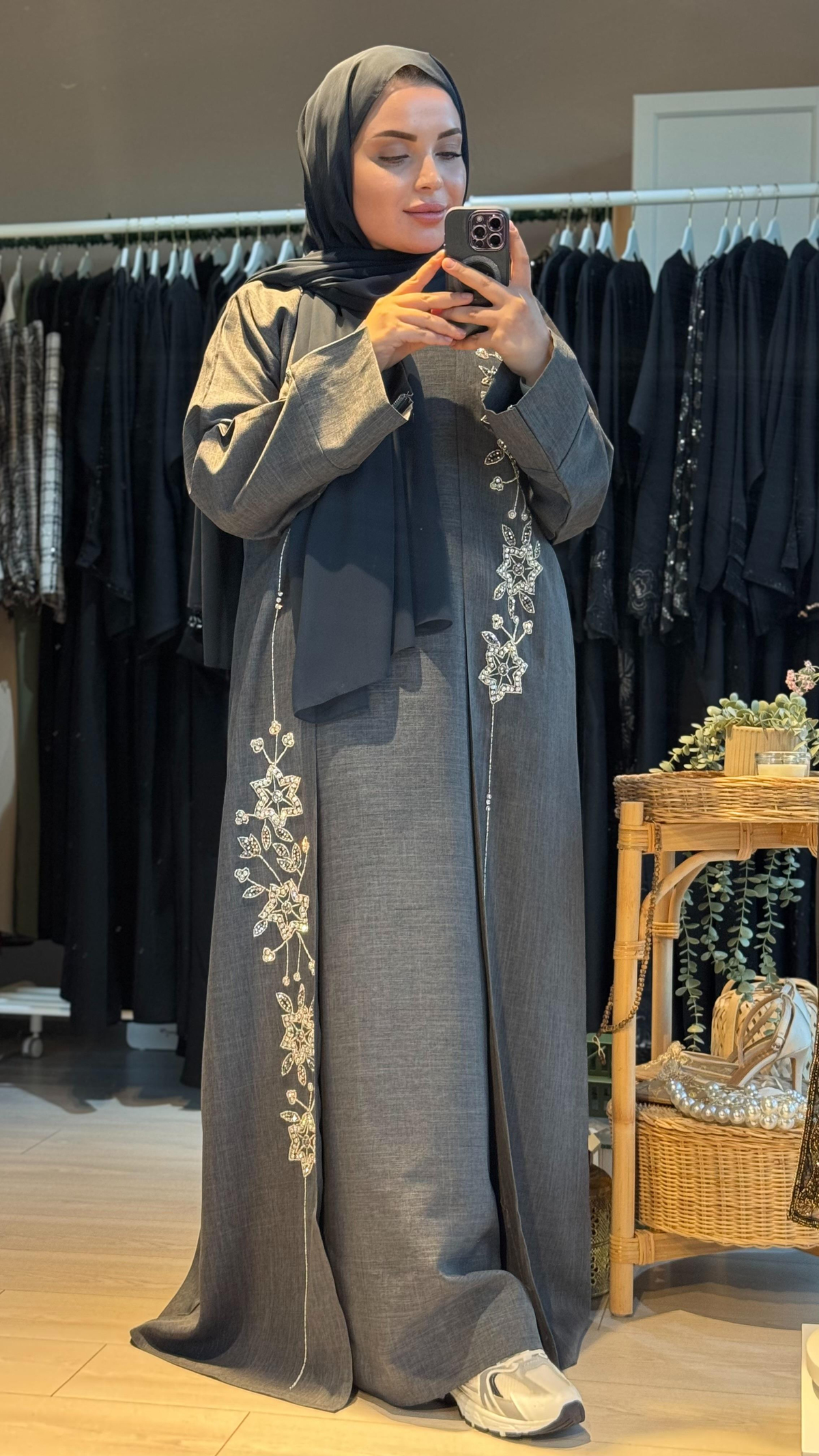 Içlik şal abaya keten takım