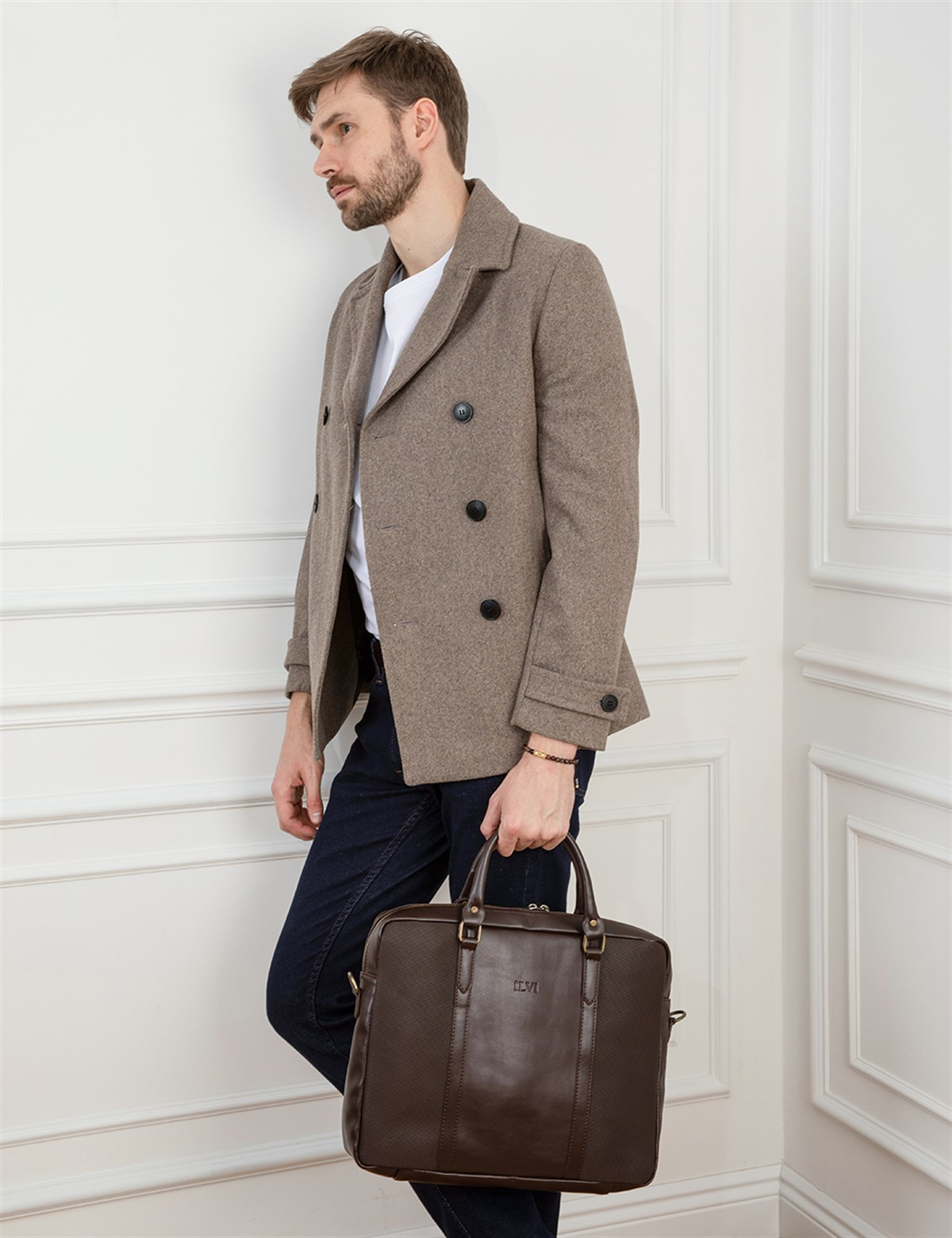 Braga Brown Men's Briefcase