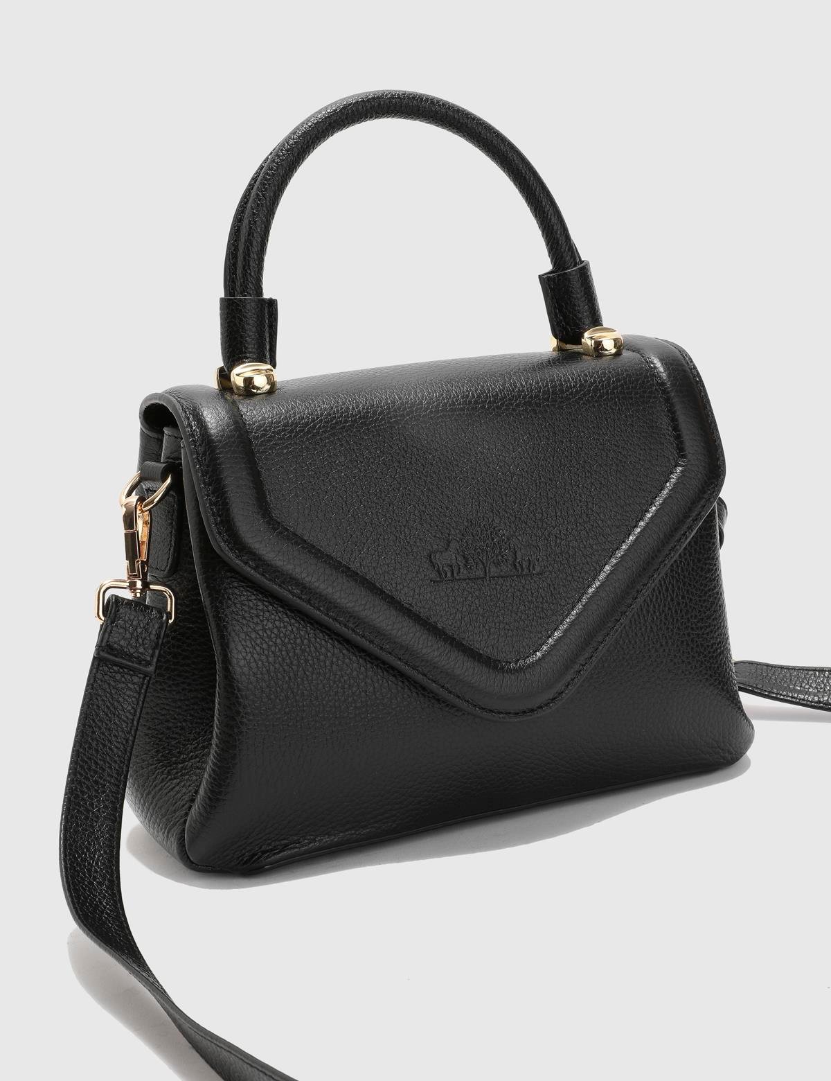 Brazilya Black Floater Leather Women's Handbag