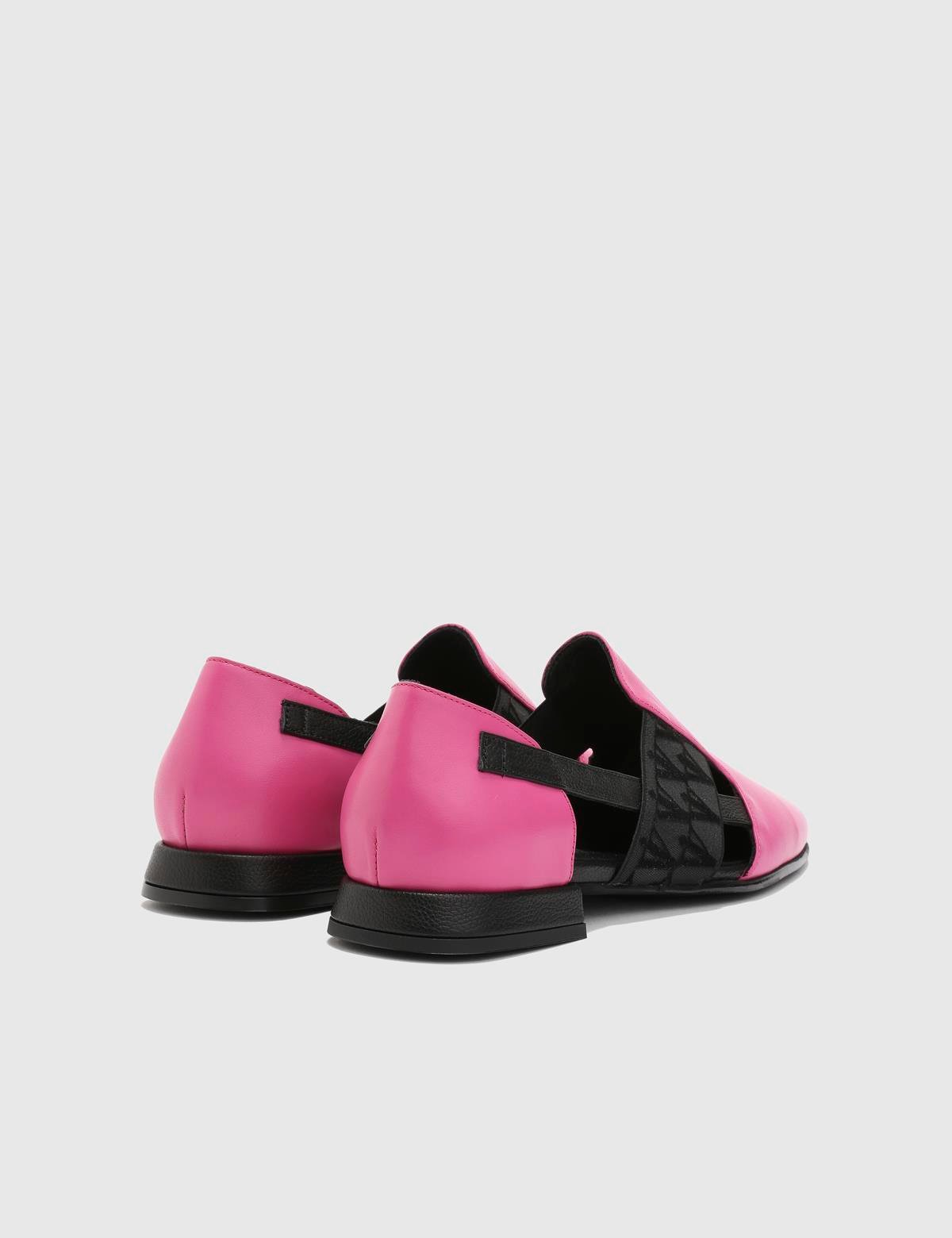 Hina Hakiki Deri Kadın Pembe Loafer Ayakkabı