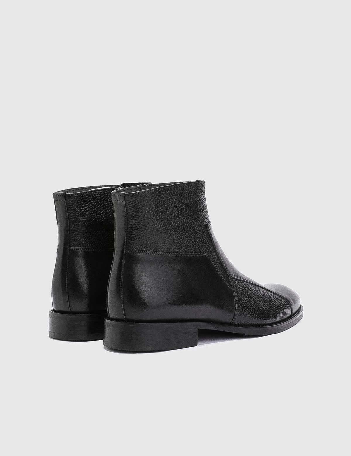 Kroos Black Floater Leather Men's Boot