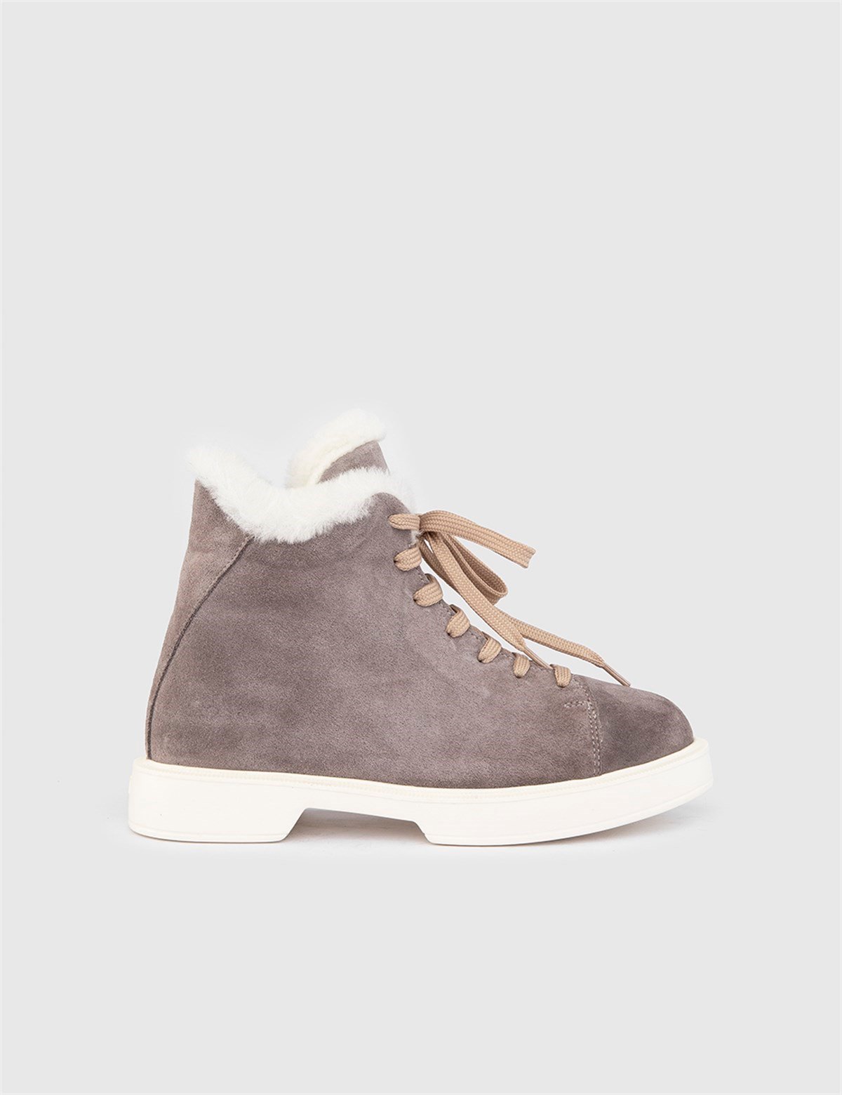Lemos Grey Suede Leather Women's Boot