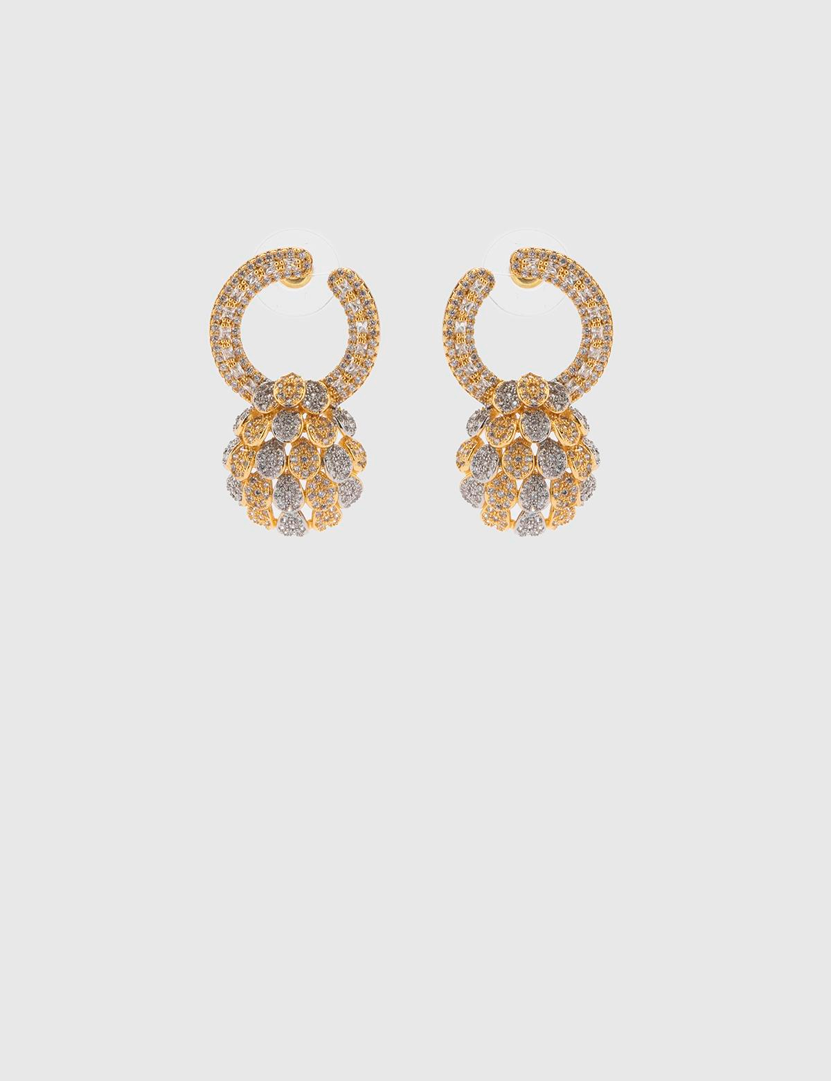 Lilya Gold-Silver Women's Earrings