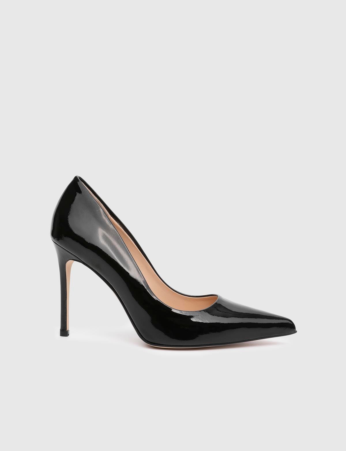 Linz Kadın Stiletto Siyah Rugan