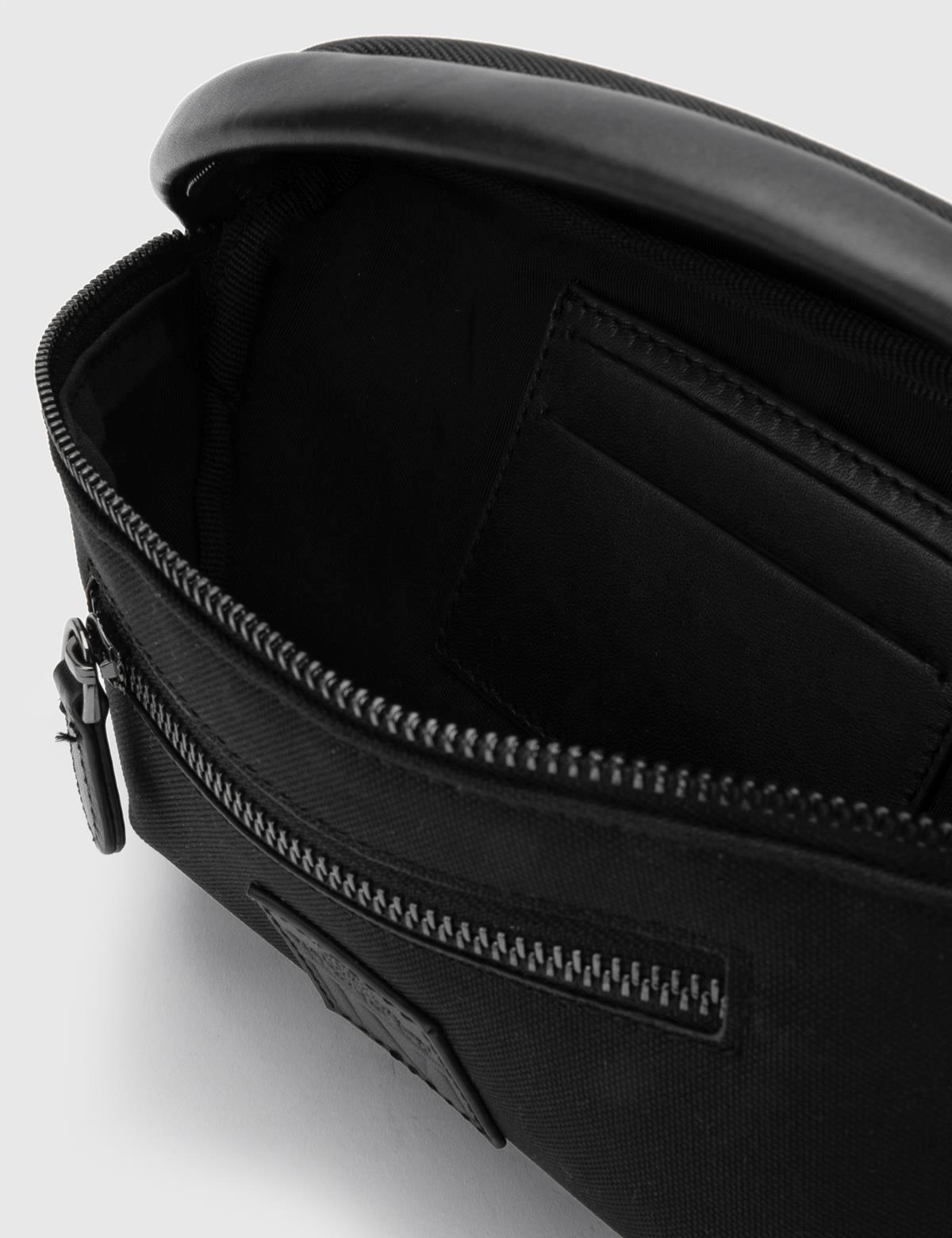 Oresto Black Leather Men's Belt Bag