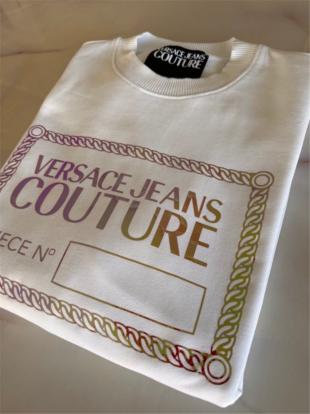 Beyaz sweatshirt