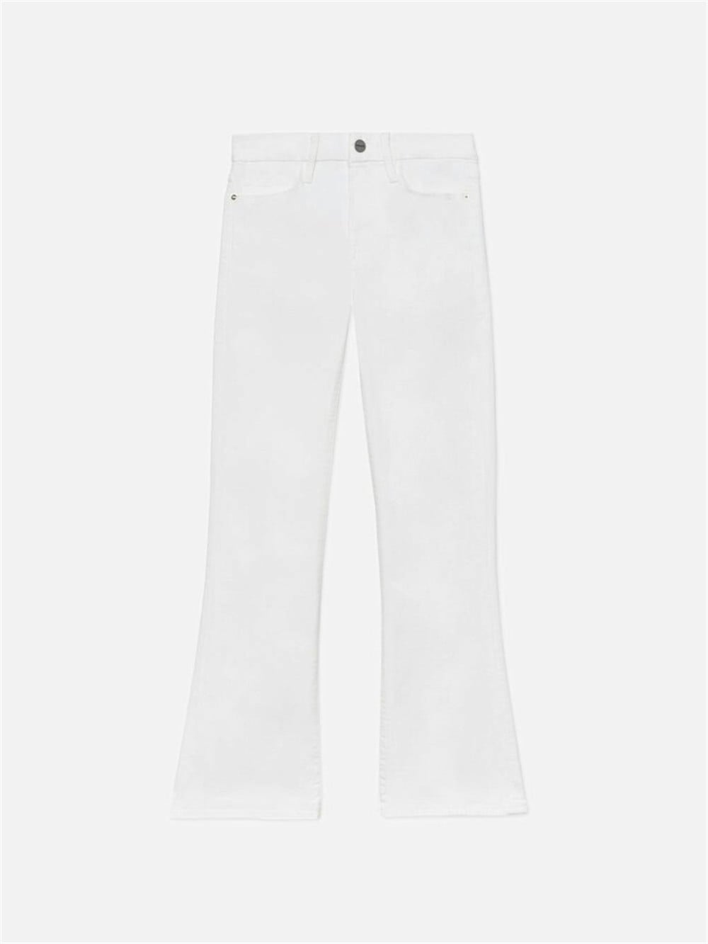 Frame le crop mini boot beyaz jean