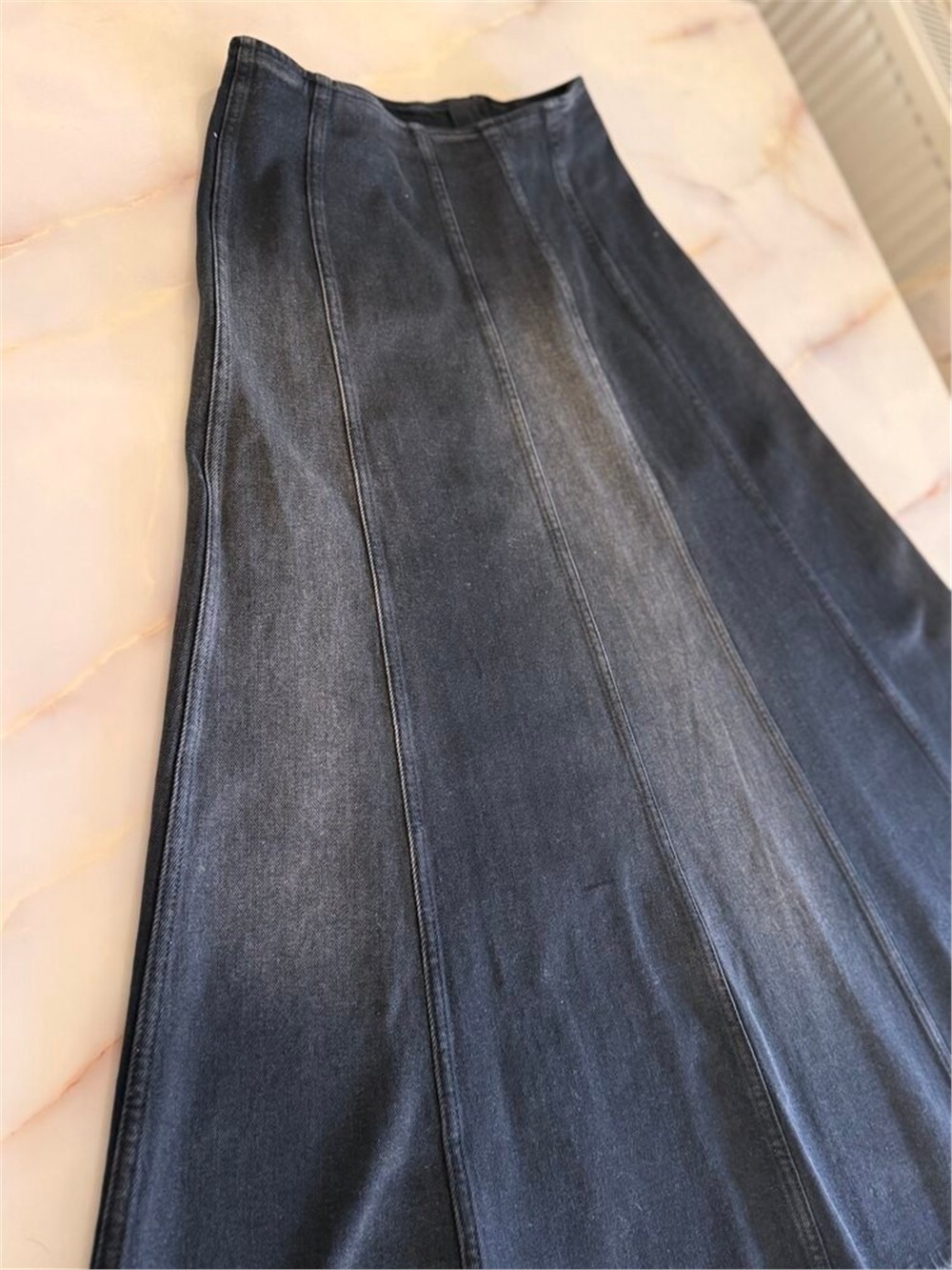 M.D denim midi etek