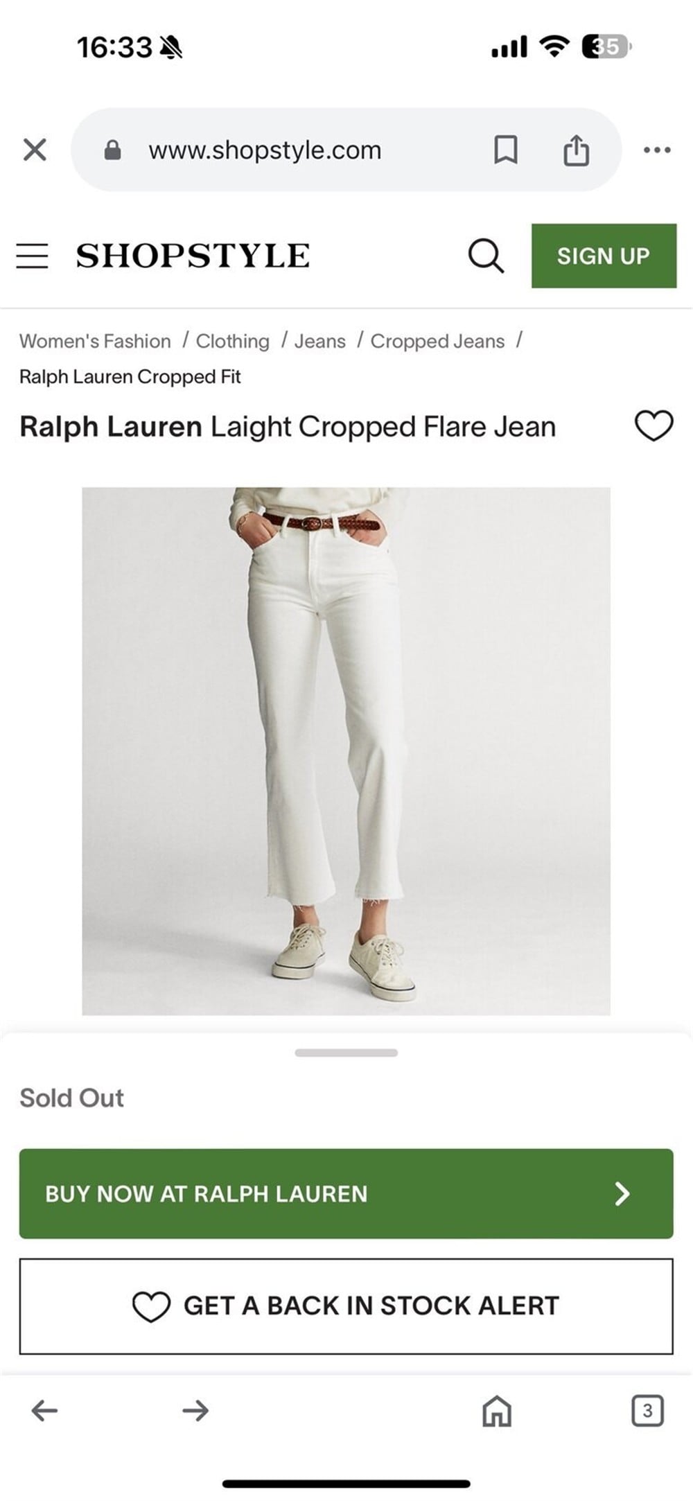 P.R.L flare jean pantolon