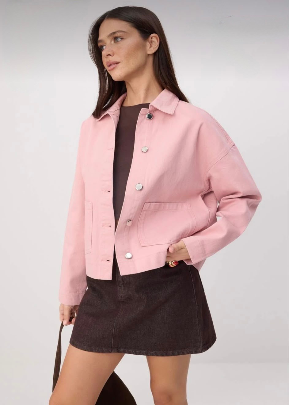PEMBE JEAN CEKET