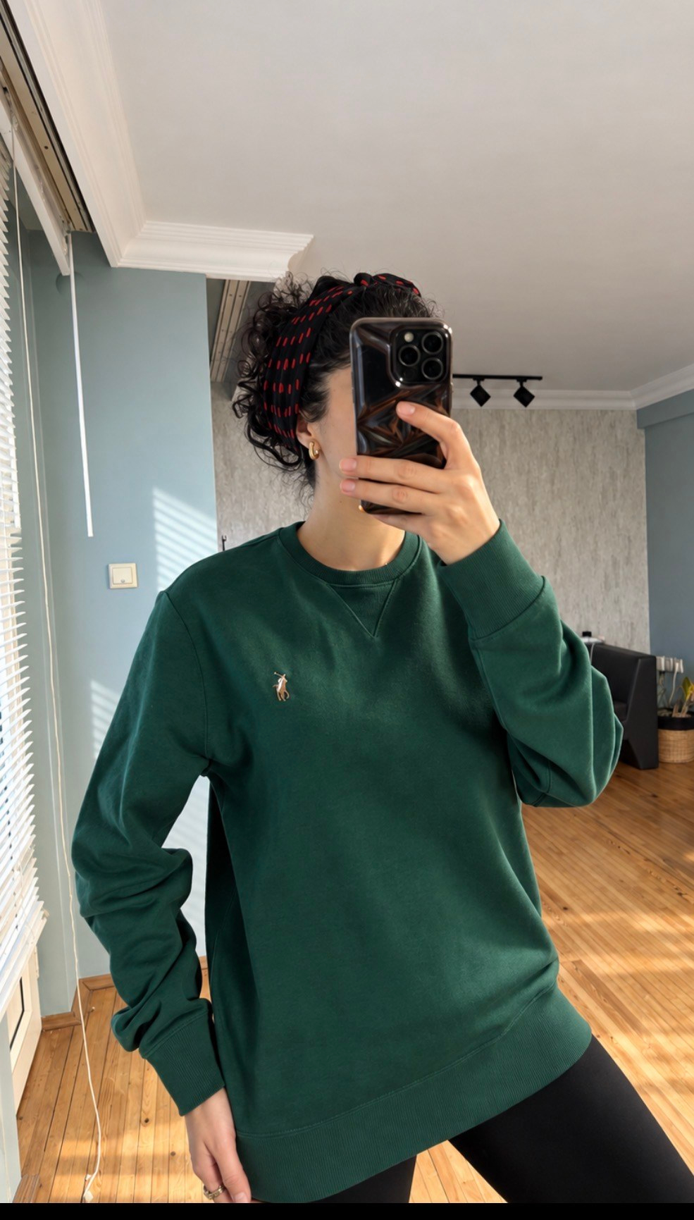 plr unısex yeşil  sweatshirt