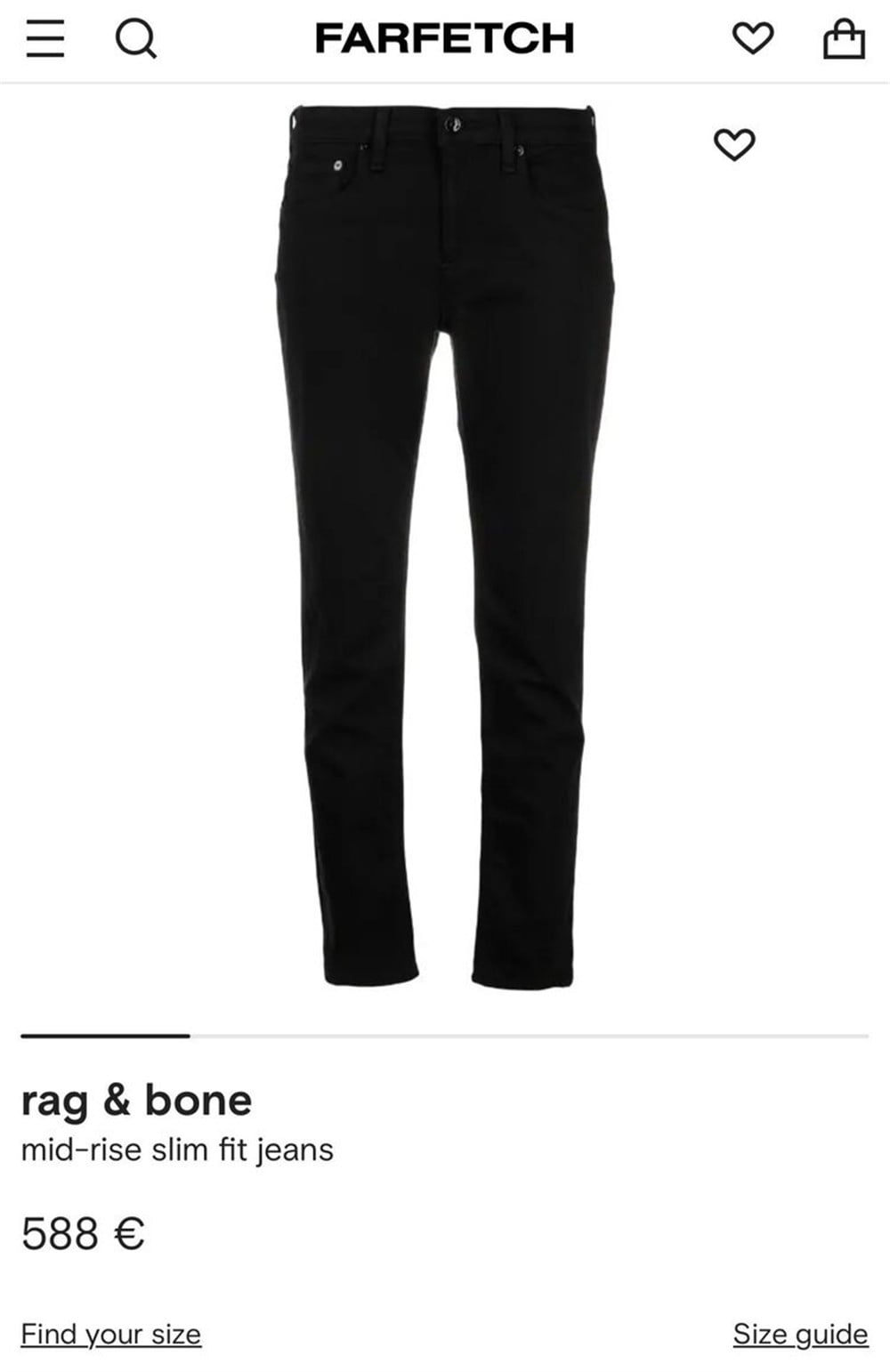 RAG BONE mid-rise skinny jean