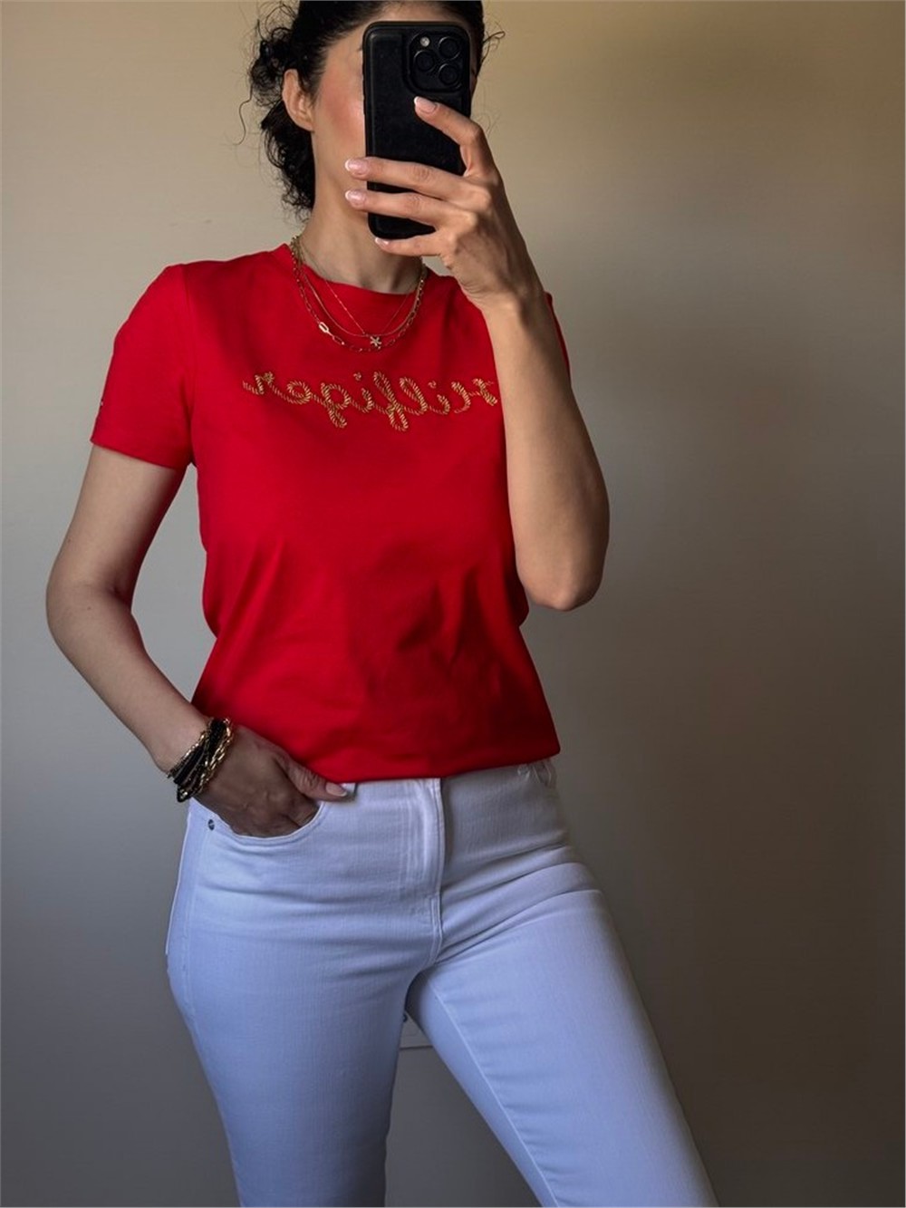 T.H kırmızı t-shirt