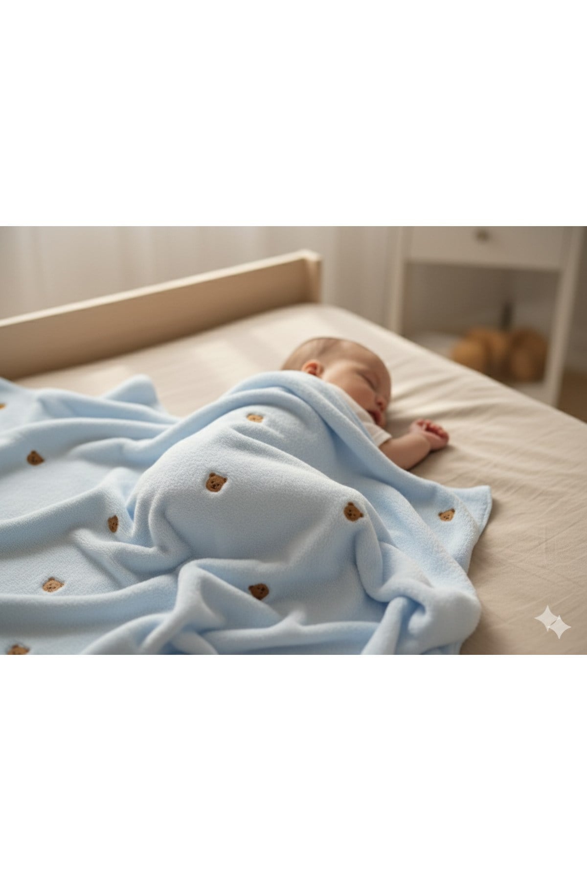 AYICIK NAKIŞLI WELSOFT 90*100 CM BEBEK BATTANİYESİ