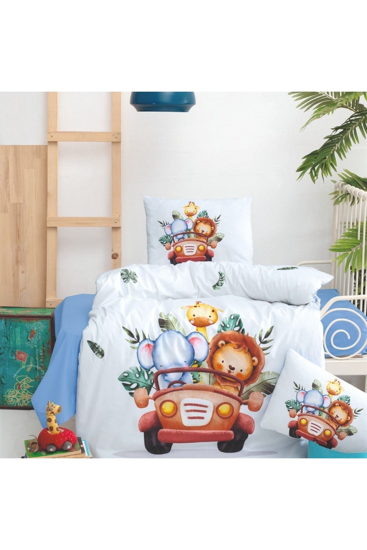 BEBEK SAFARİLİ %100 PAMUK NEVRESİM SETİ 100*150 CM NEVRESİM TAKIMI