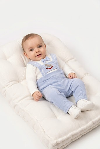Erkek Bebek Atlı Karıncalı Su Yolu Motifli 2'Li Bodili Slopet Takım 3-18 Ay 