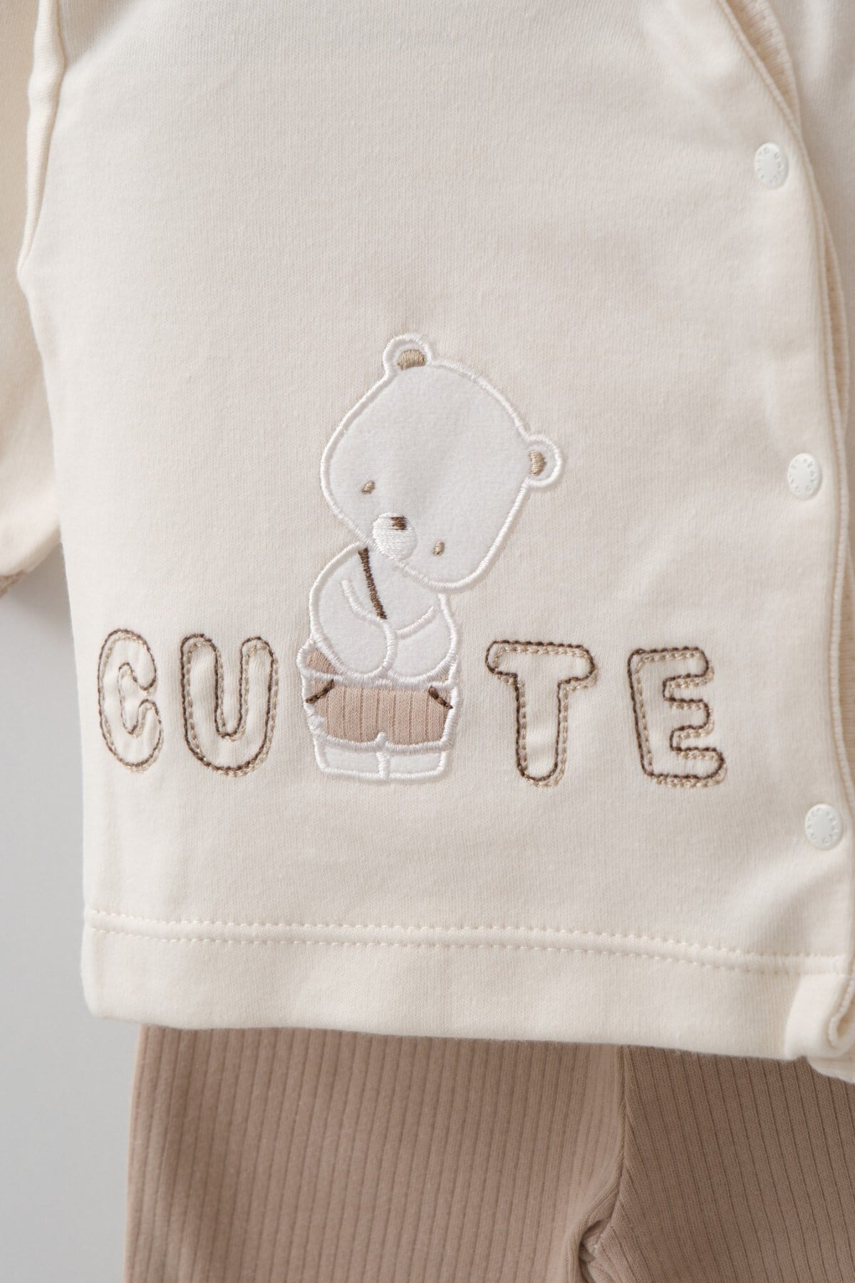 ERKEK BEBEK CUTE BEAR %100 PAMUK 0-3 AY 5'Lİ YENİDOĞAN HASTANE ÇIKIŞI ZIBIN SETİ